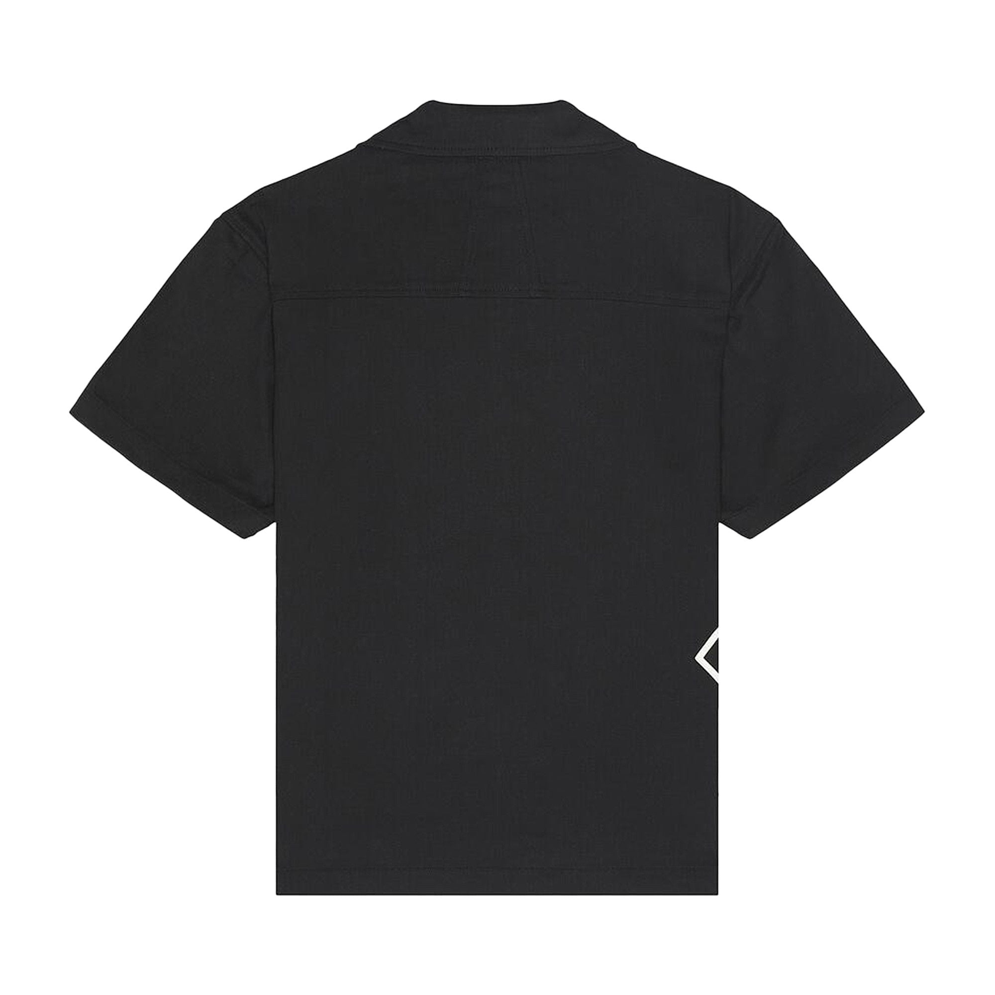 RHUDE MEN'S BLACK SNAP SHIRT WITH LOGO DETAIL