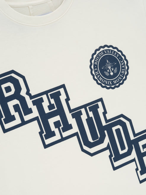 RHUDE MEN'S COLLEGIATE CREST TEE