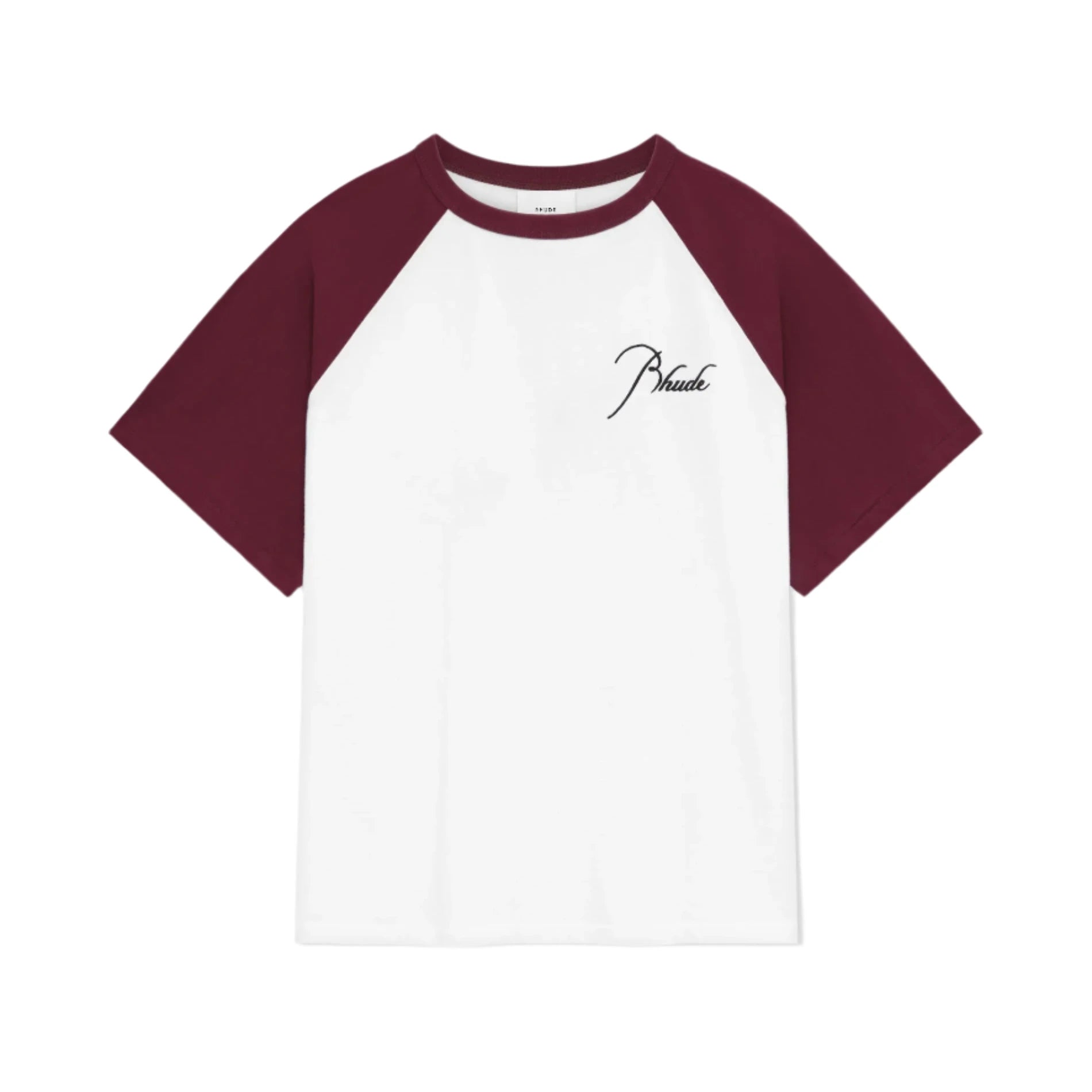 RHUDE MEN'S RAGLAN TEE BURGUNDY NWT