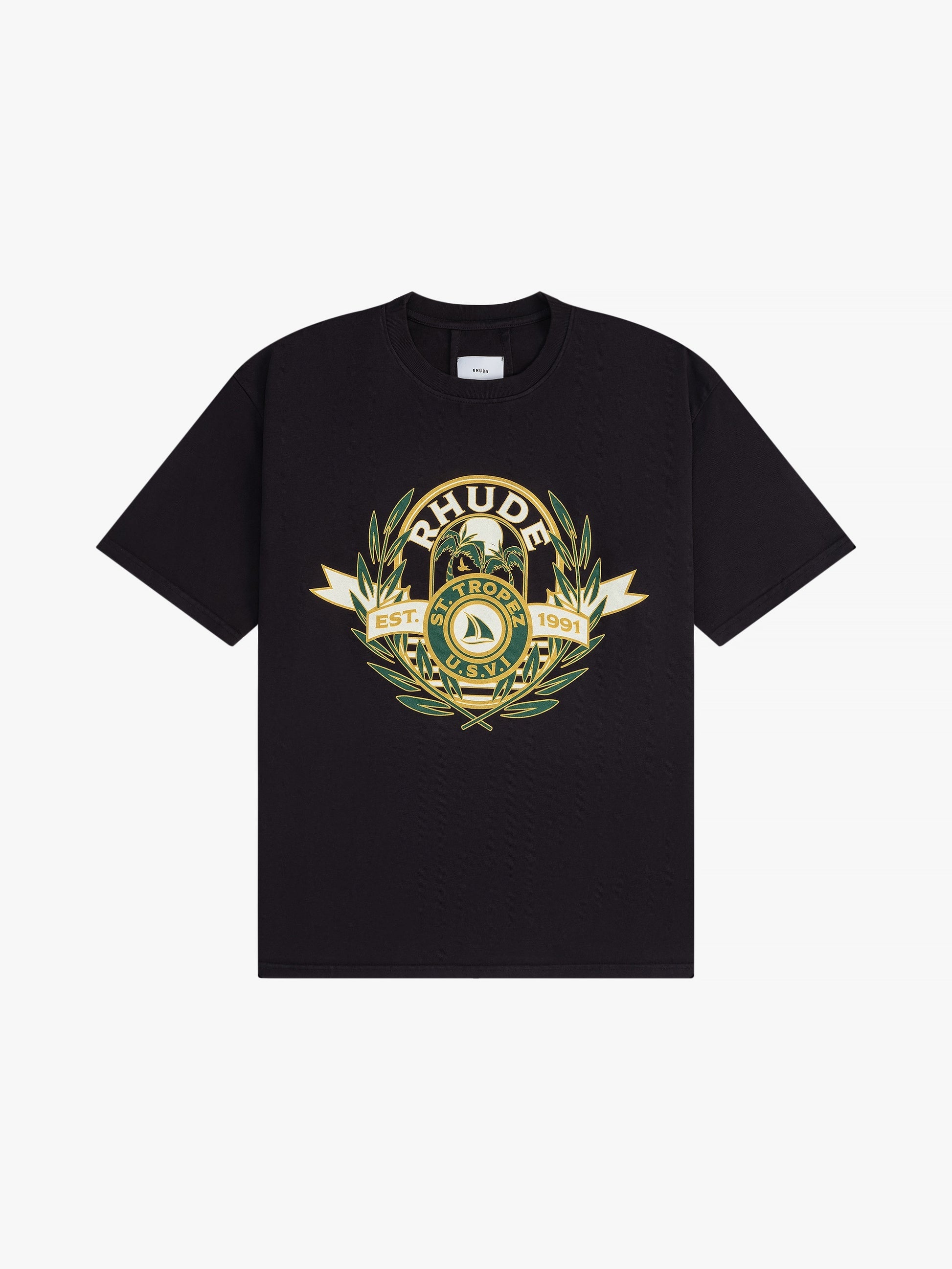 RHUDE MEN'S ST.TROPEZ YACHT CREST TEE NWT