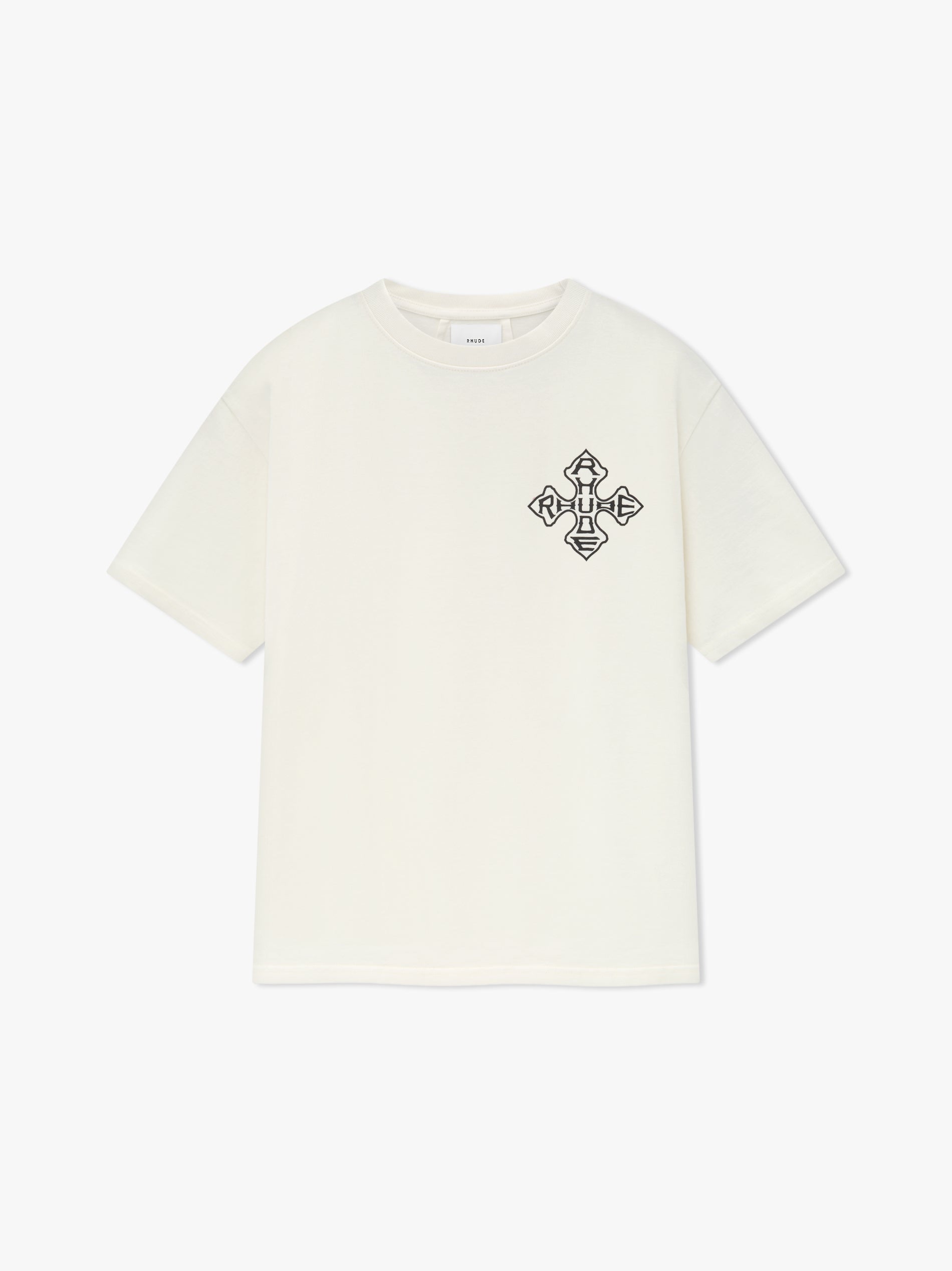 RHUDE MEN'S CROSS TEE VTG WHITE NWT