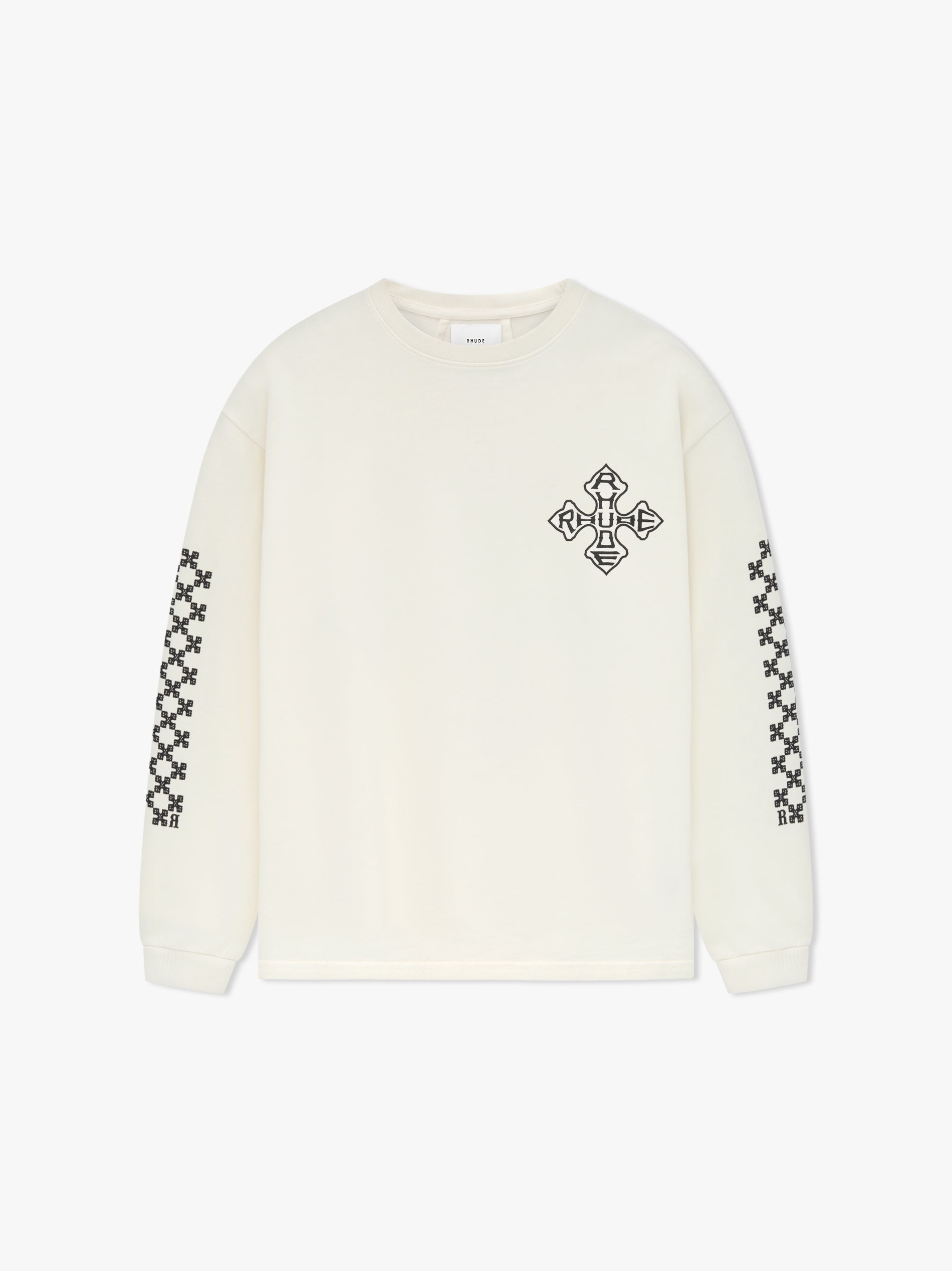 RHUDE MEN'S CROSS LS TEE NWT