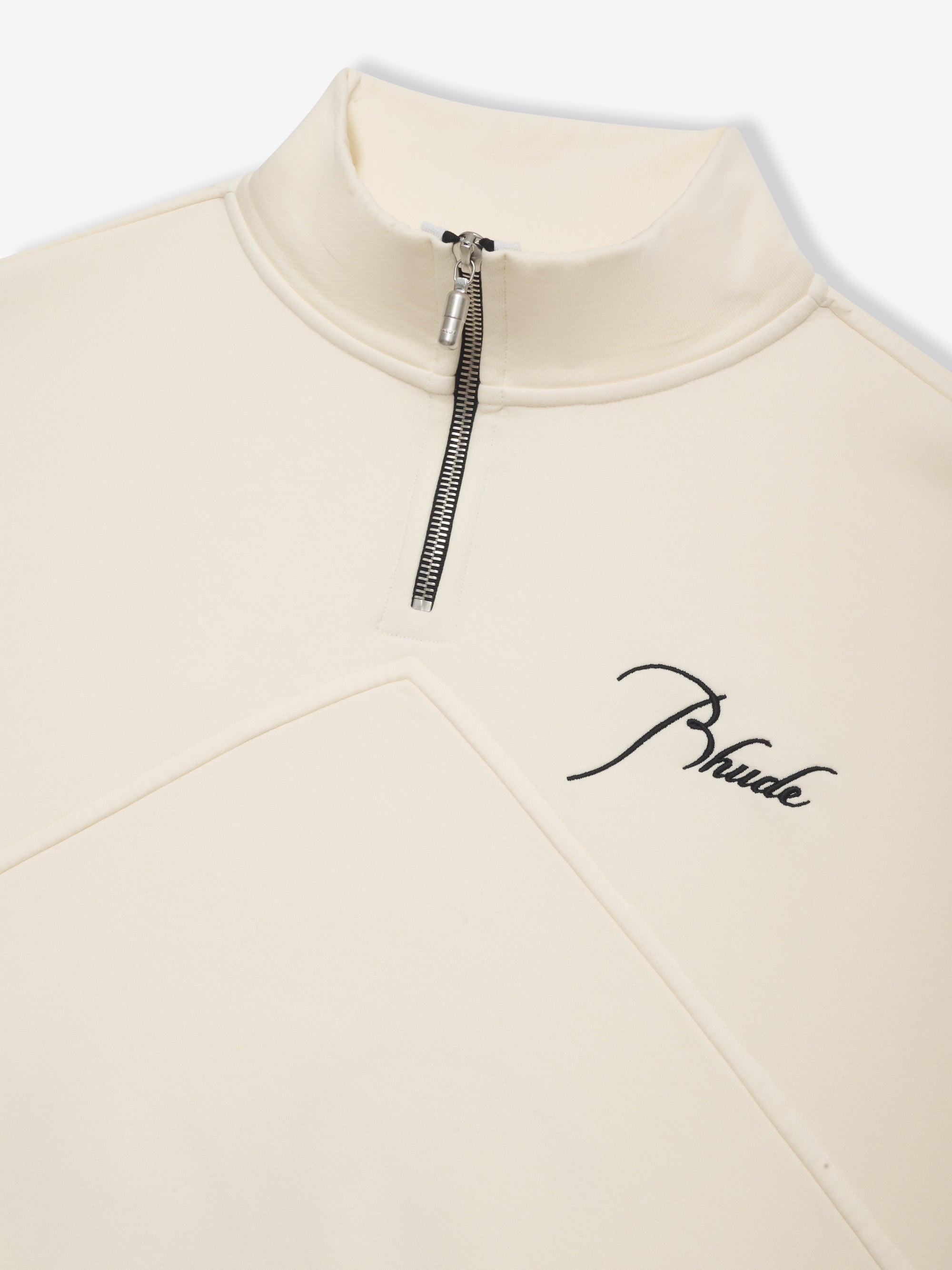 RHUDE MEN'S QUARTER ZIP VTG WHITE
