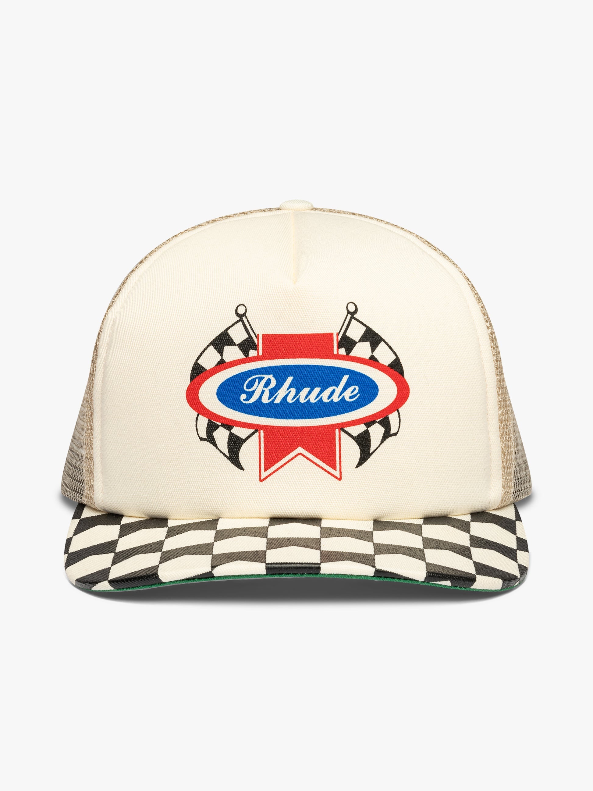 RHUDE MEN'S CHEVRON RALLY TRUCKER HAT NWT