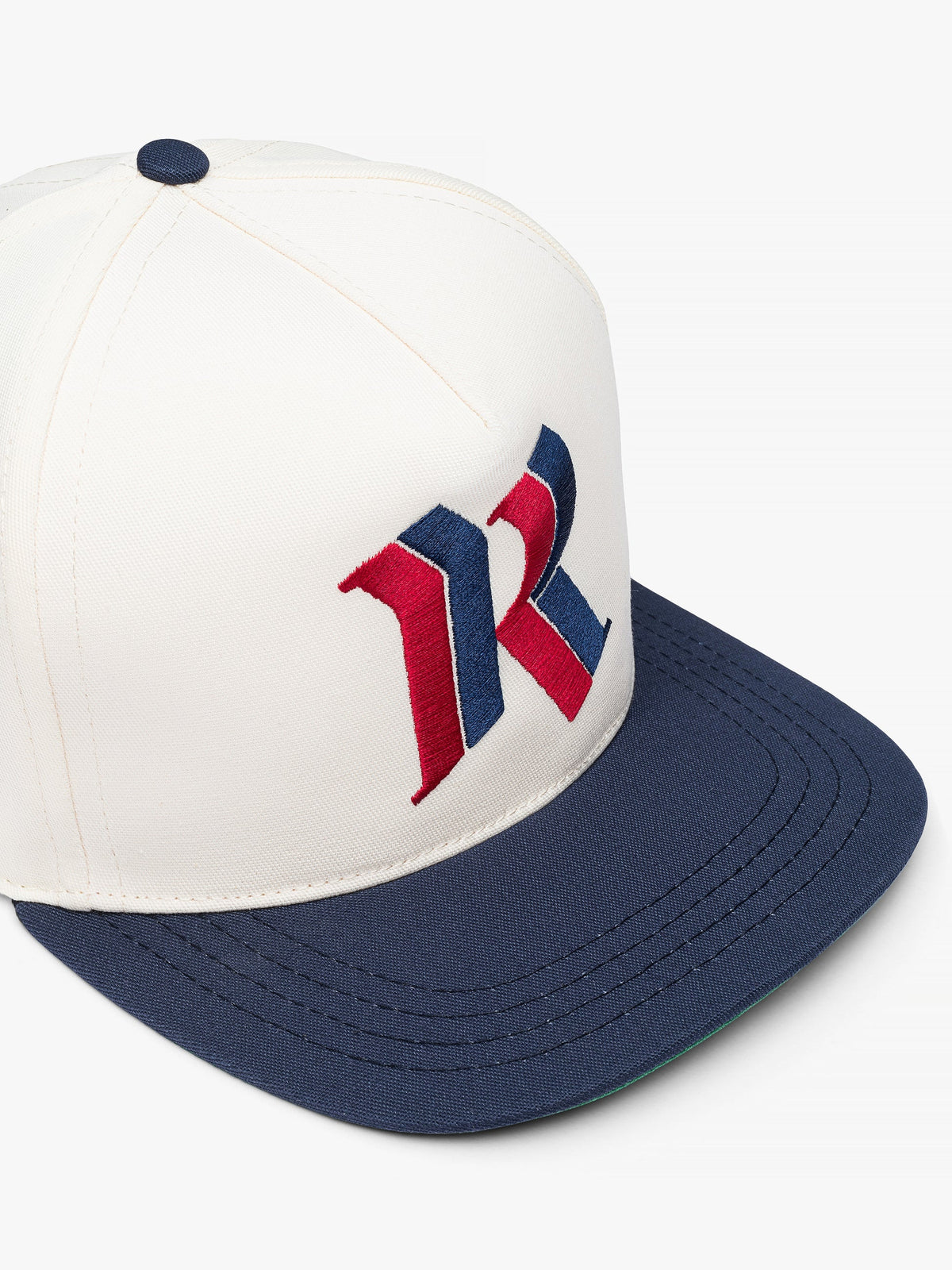 RHUDE MEN'S CREME NAVY BASEBALL HAT
