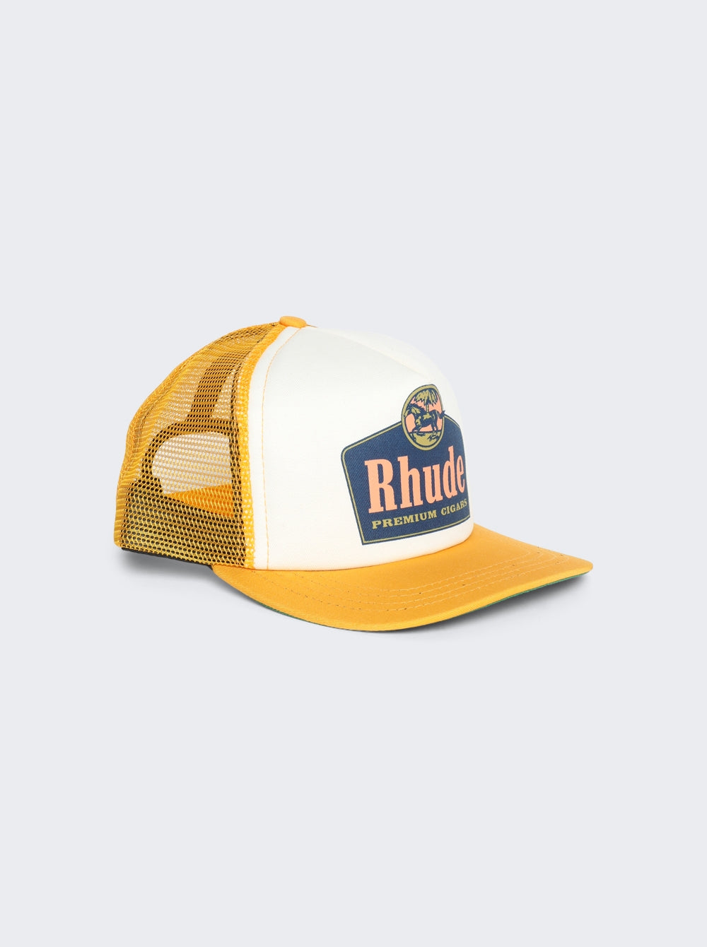 RHUDE UNISEX'S YELLOW COTTON TRUCKER HAT