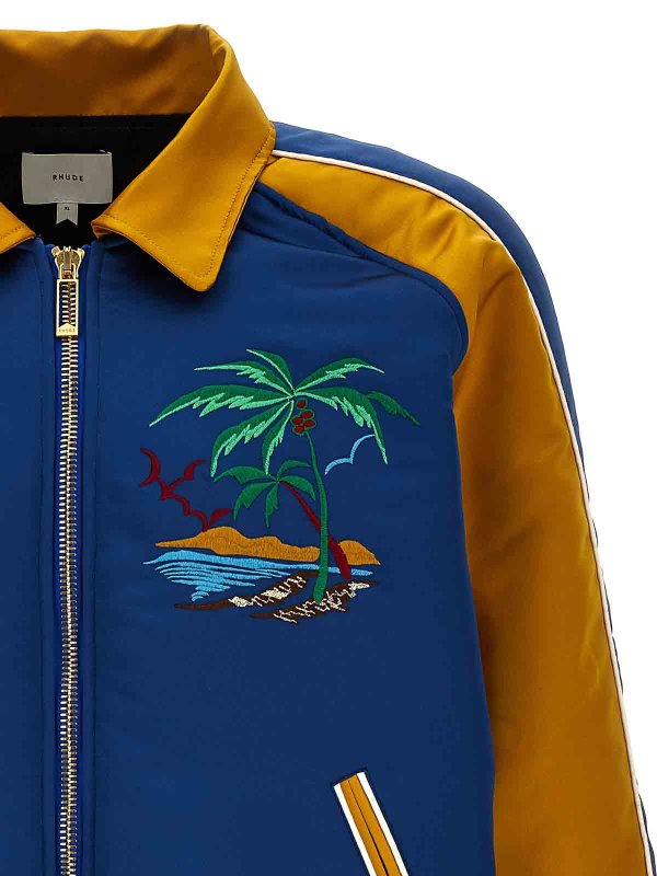 RHUDE MEN'S PALM EAGLES SOUVENIER JACKET NWT