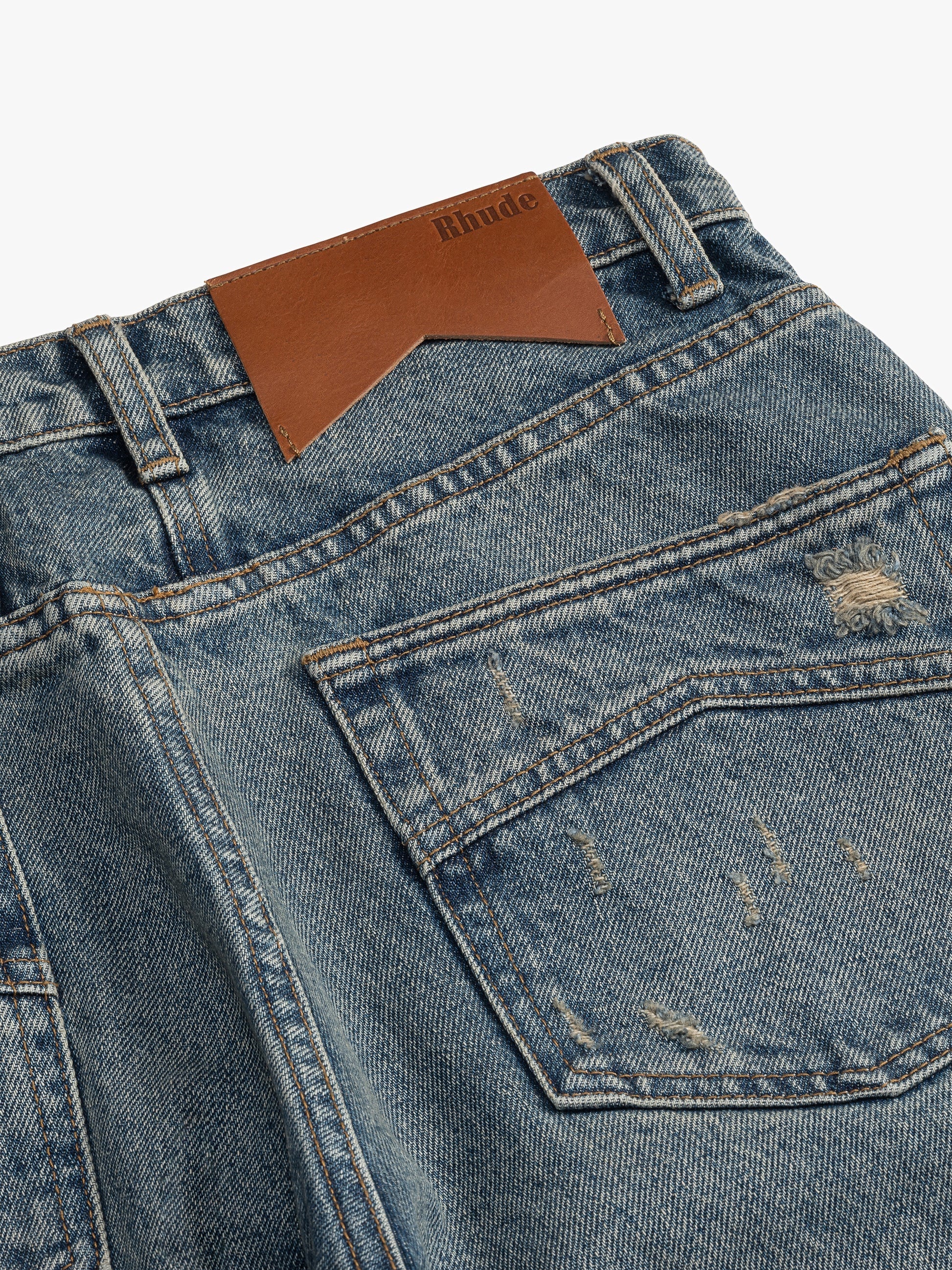 RHUDE MEN'S WIDE LEG DENIM