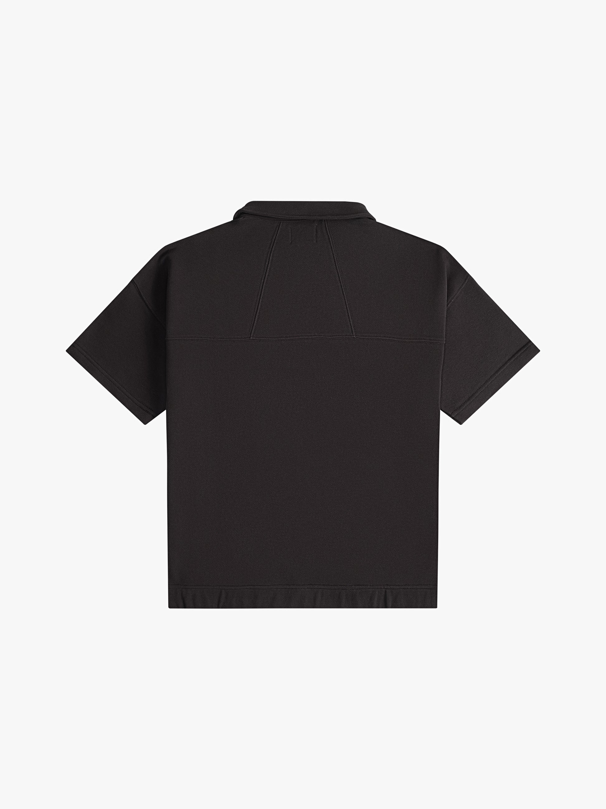 RHUDE MEN'S PIQUE SNAP SHORT SLEEVE POLO NWT
