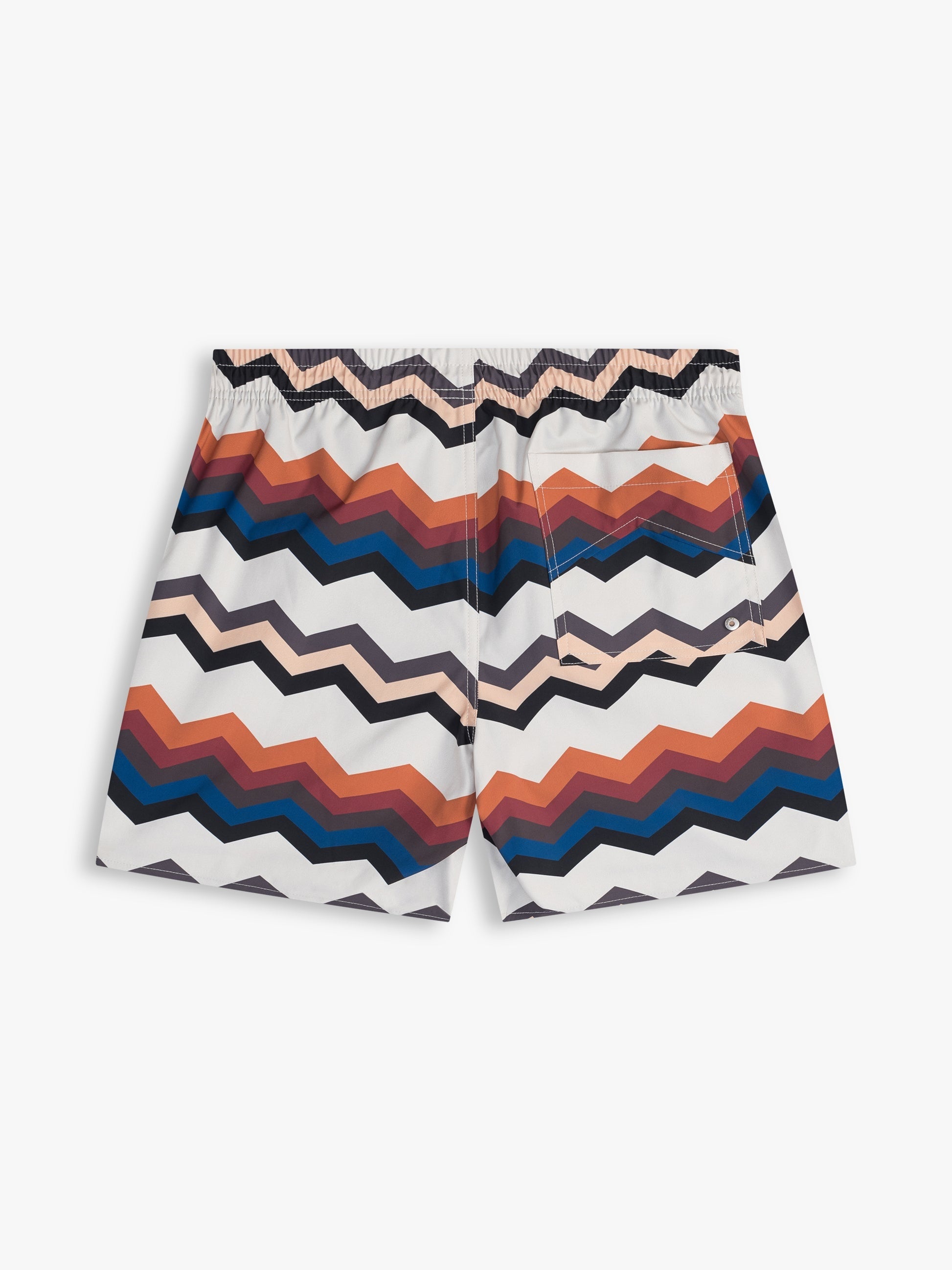 RHUDE MEN'S ZIG ZAG SWIM SHORT NWT