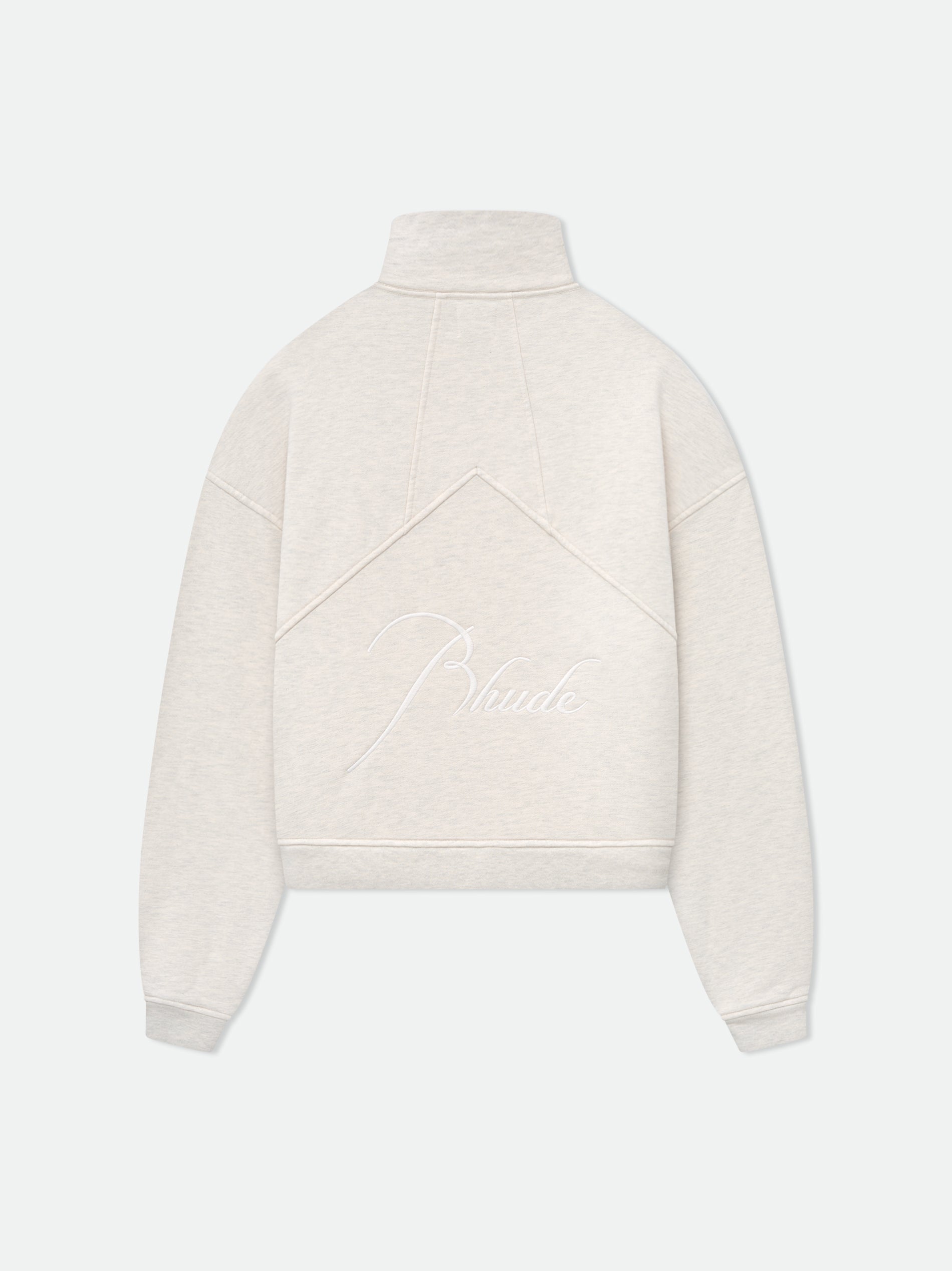 RHUDE MEN'S OAT QUARTER ZIP PULLOVER
