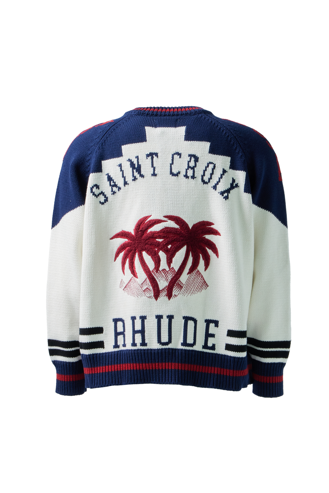 RHUDE MEN'S ST. CROIX KNIT ZIP-UP NWT