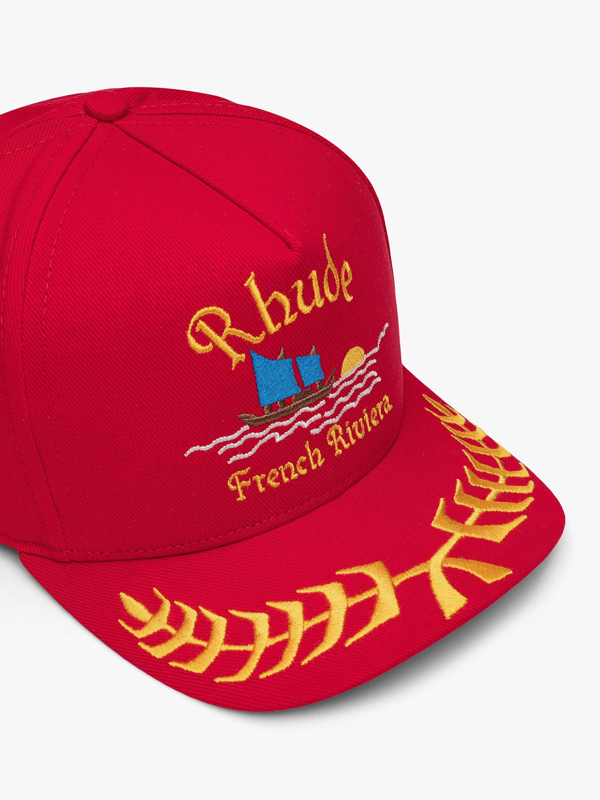 RHUDE MEN'S RIVIERA SAILING HAT RED NWT