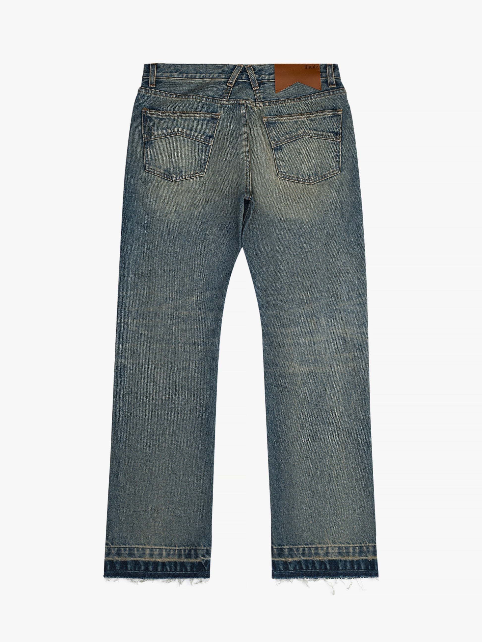 RHUDE MEN'S BEACH BUM DENIM DARK INDIGO NWT