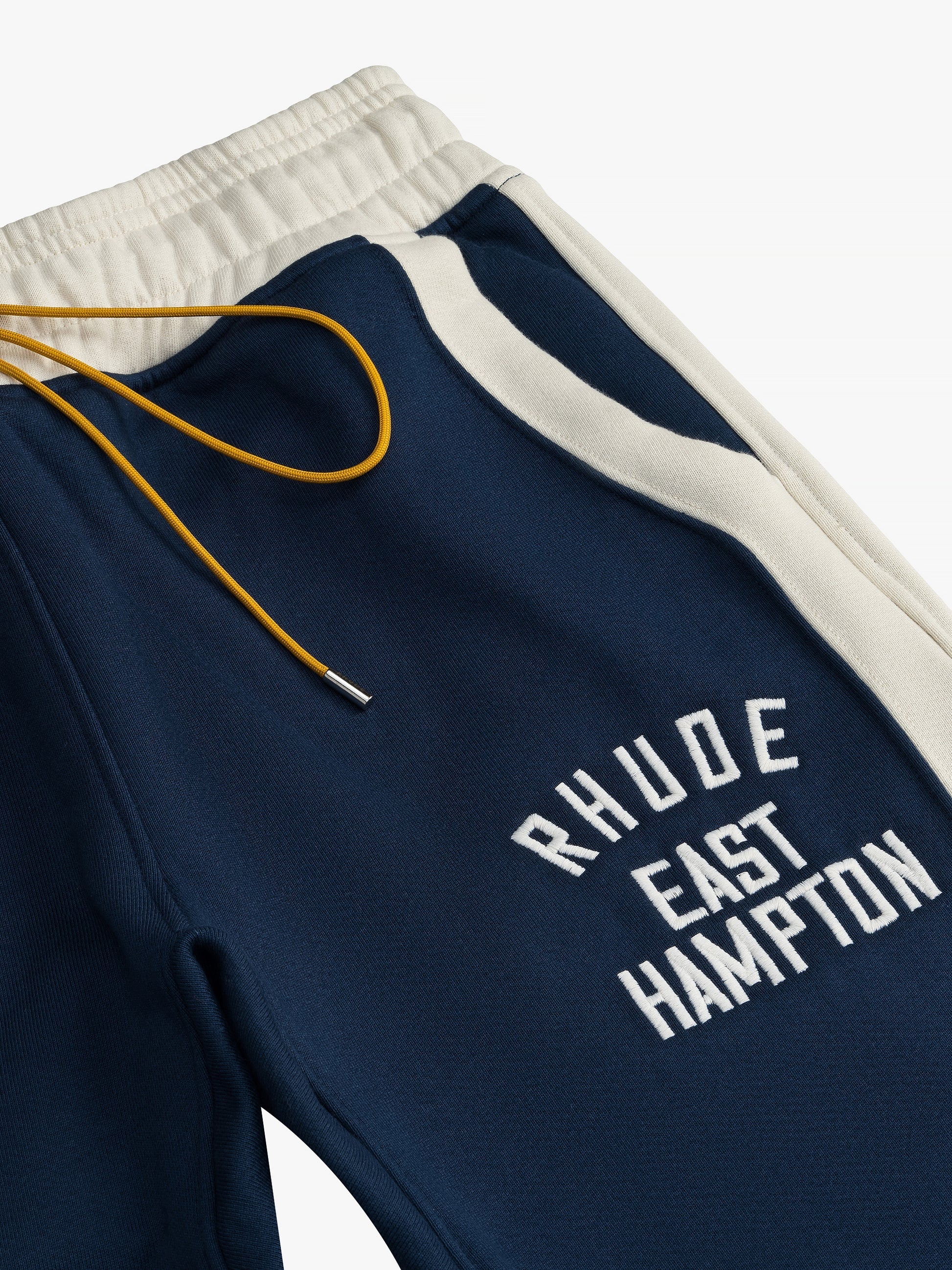 RHUDE MEN'S EAST HAMPTON SWEATP MID-NIGHT BLUE/CREAM NWT