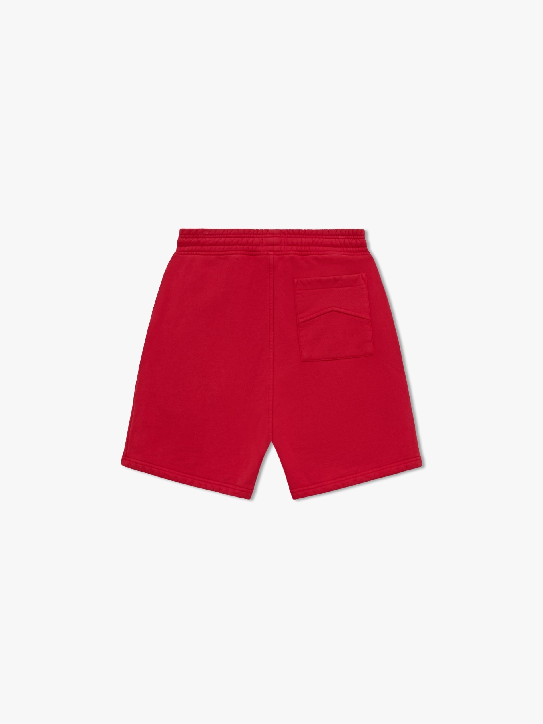 RHUDE MEN'S RED SWEATSHORTS WITH DRAWSTRING