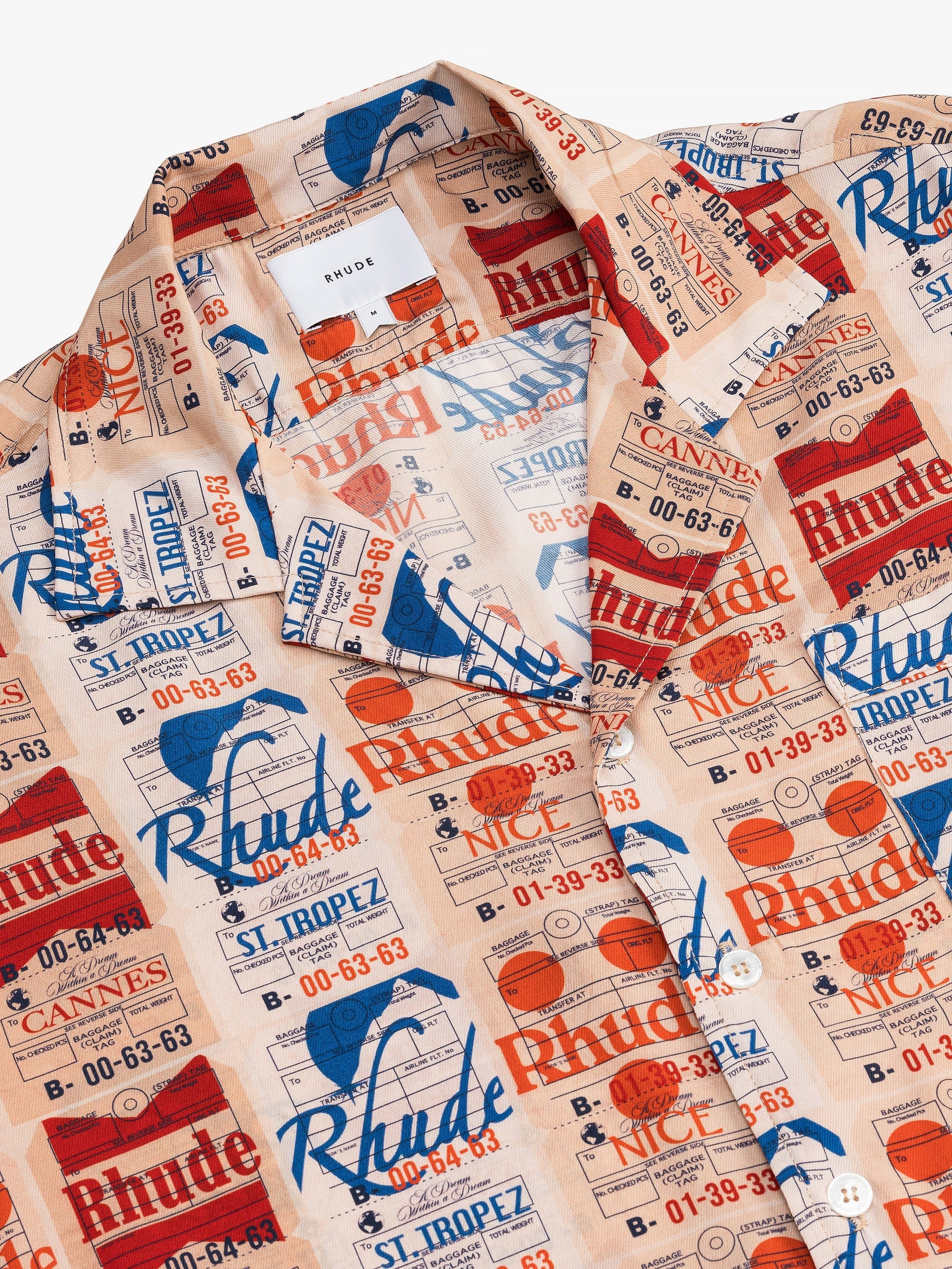 RHUDE MEN'S VOYAGE DE RHUDE SILK SHIR MULTI