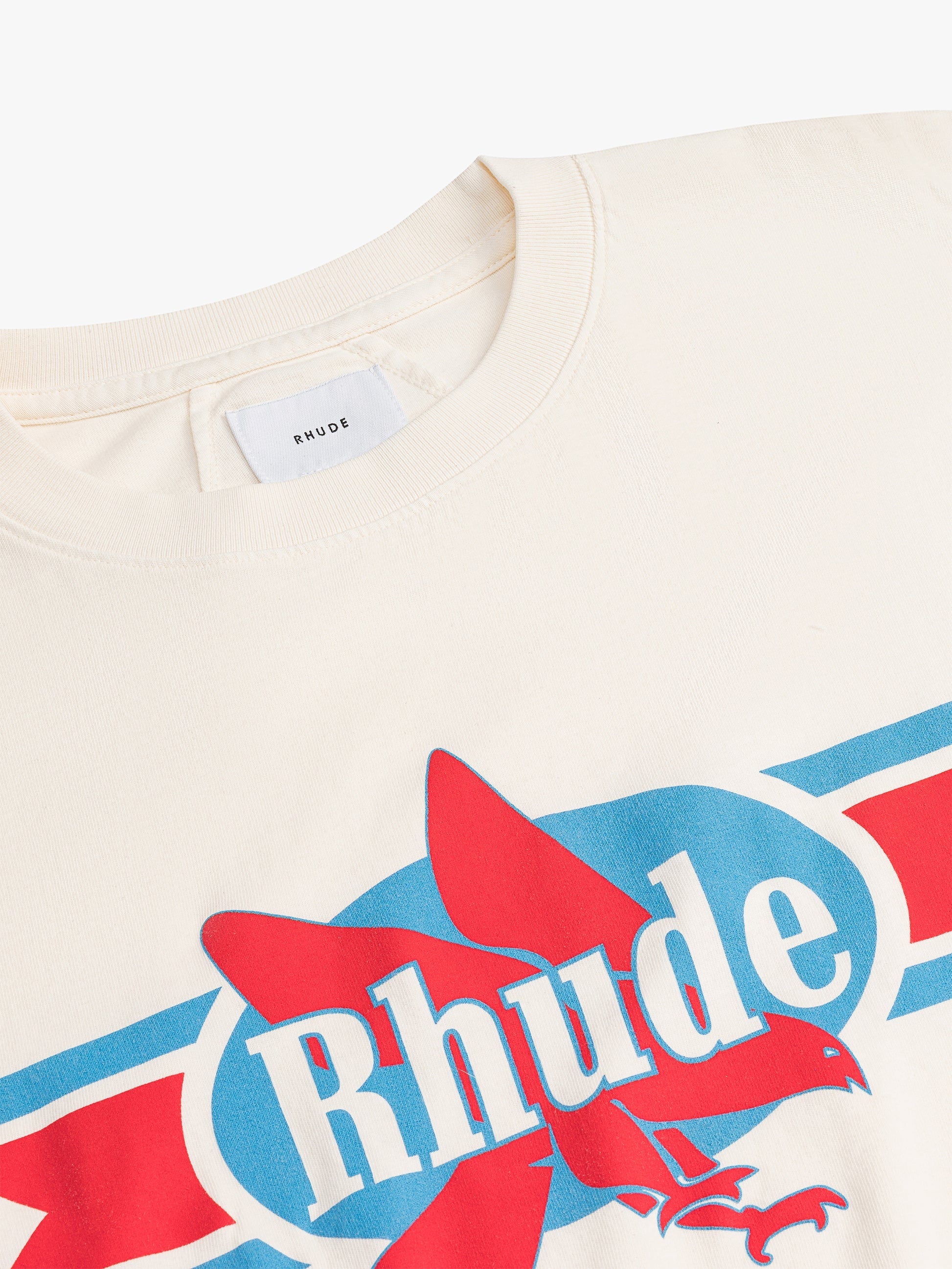 RHUDE MEN'S CHEVRON EAGLE TEE VTG WHITE NWT