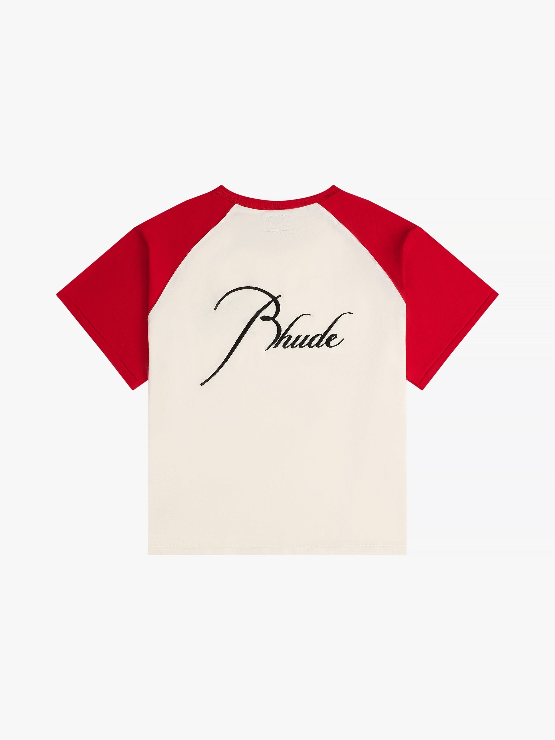 RHUDE MEN'S RAGLAN TEE VTG RED/ VTG WHITE NWT
