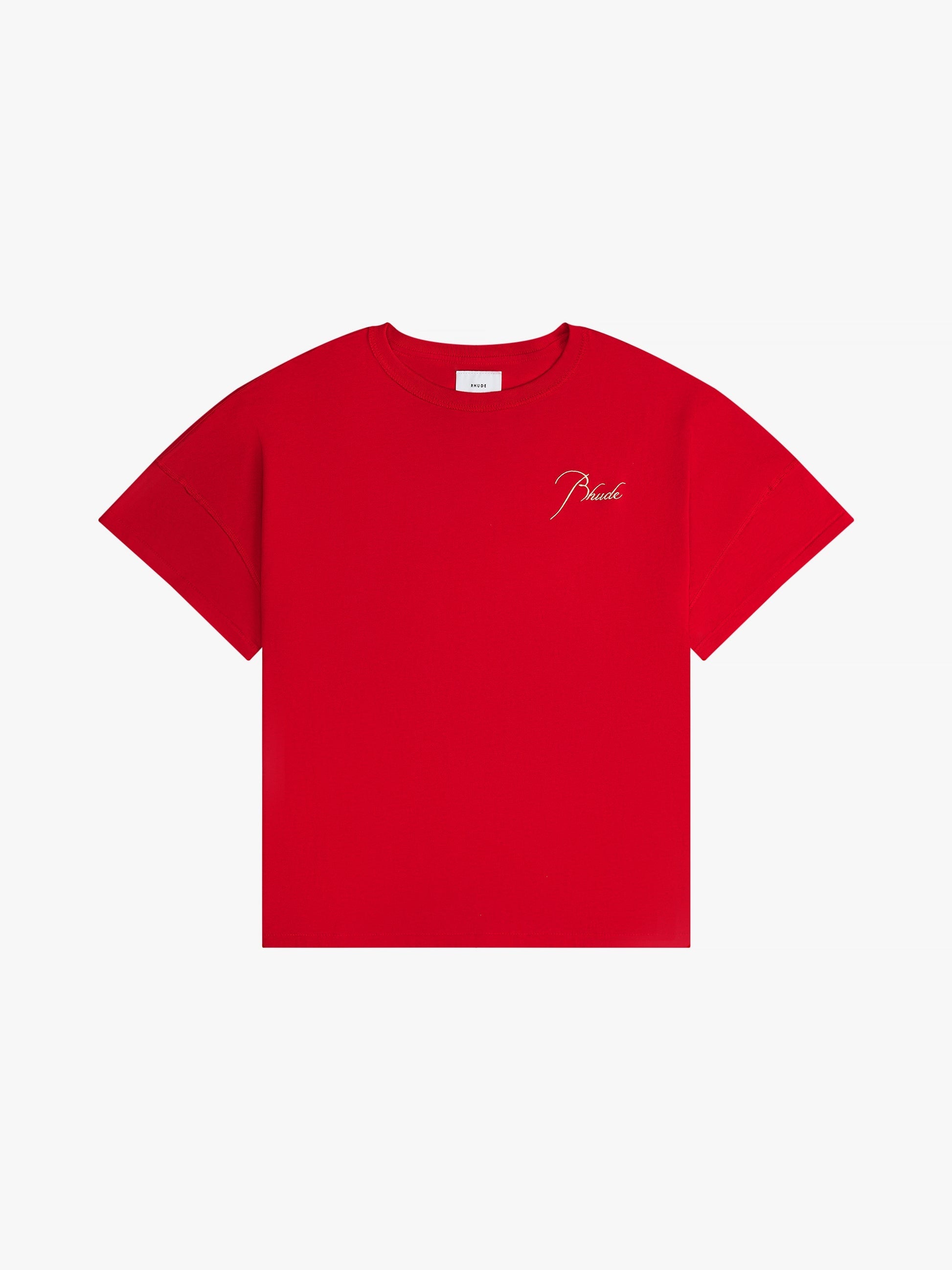 RHUDE MEN'S REVERSE TEE VTG RED