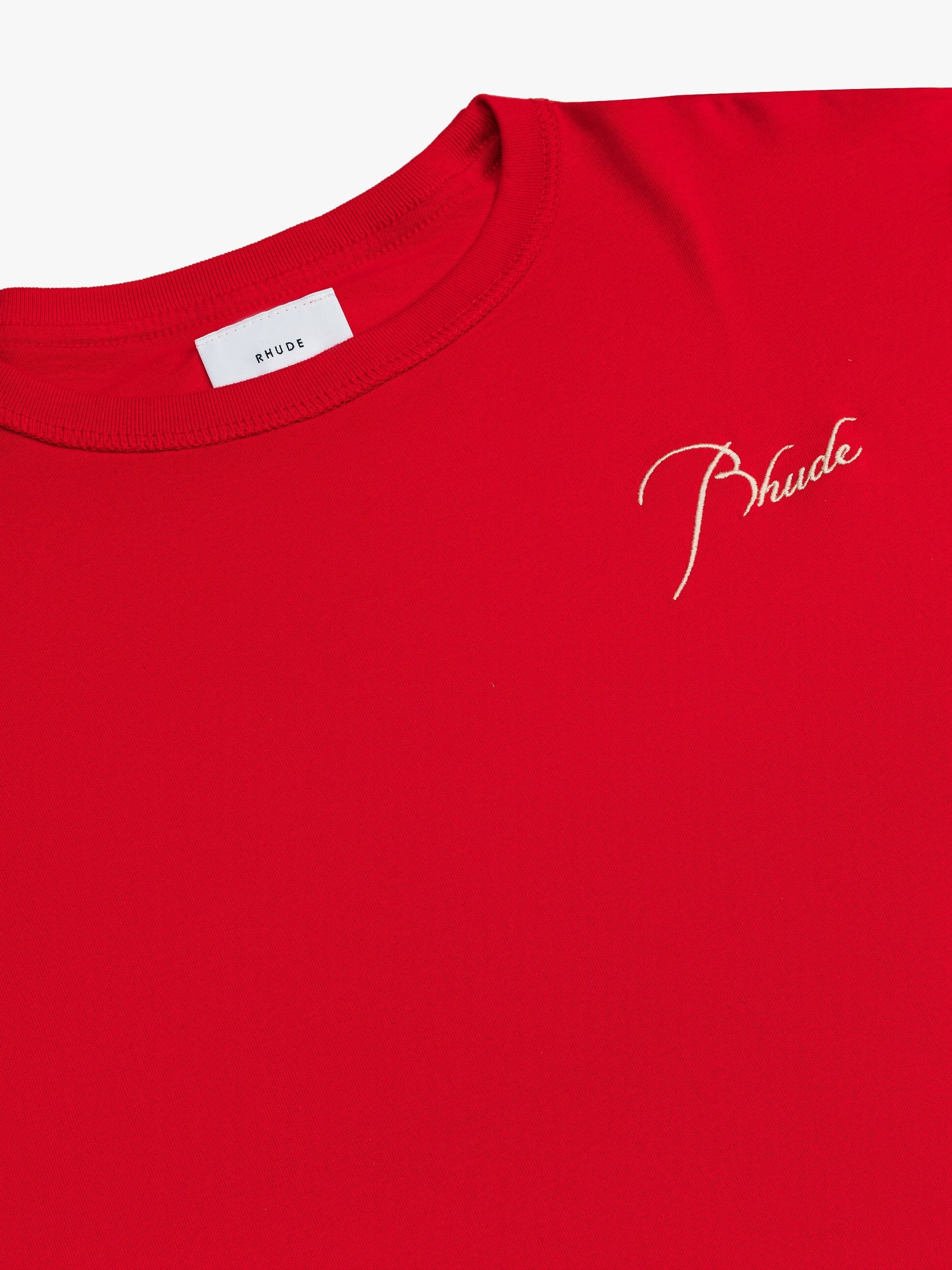 RHUDE MEN'S REVERSE TEE VTG RED NWT