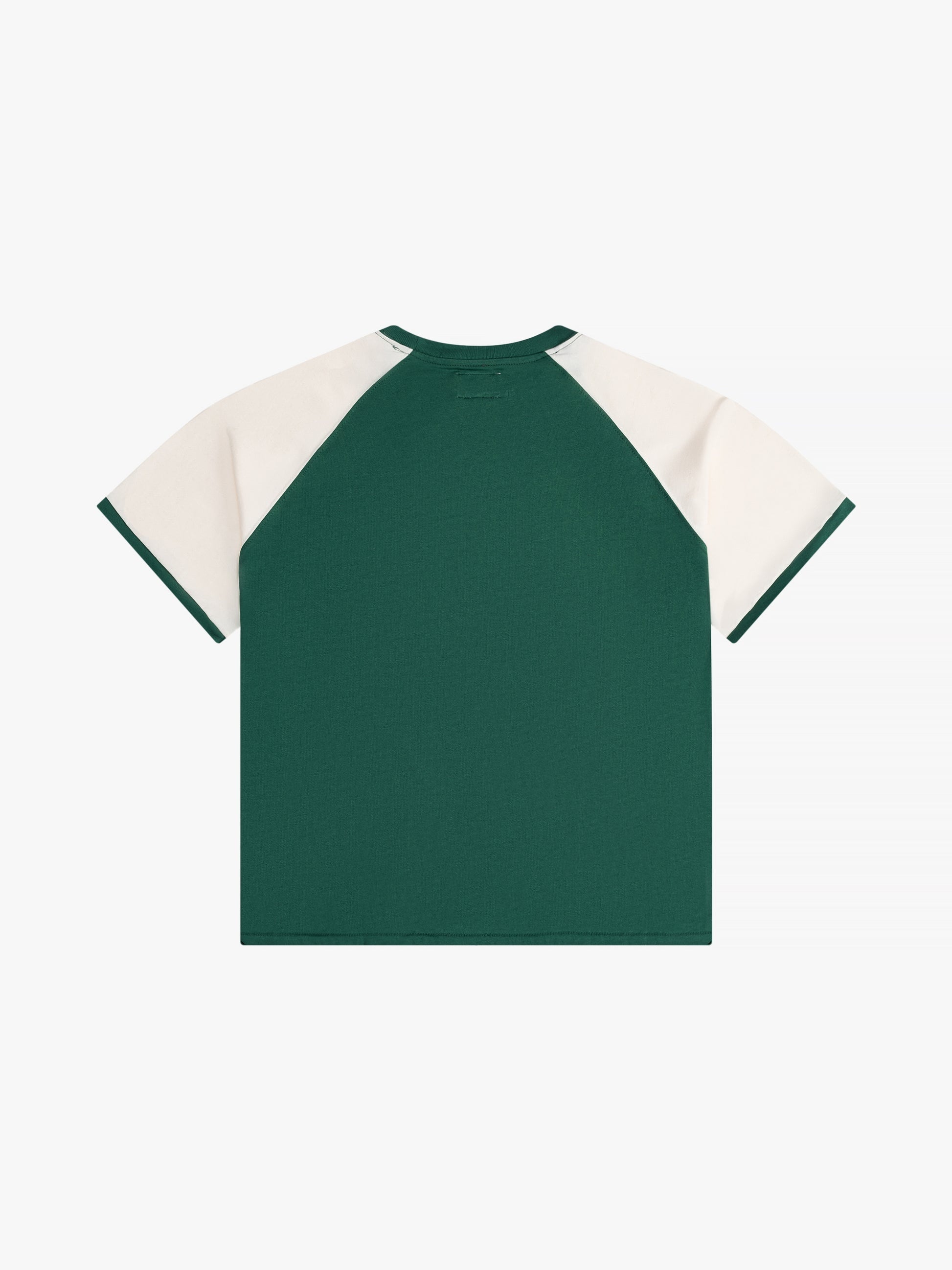 RHUDE MEN'S OIL CORP RAGLAN VTG GREEN/ VTG OFFWHITE NWT