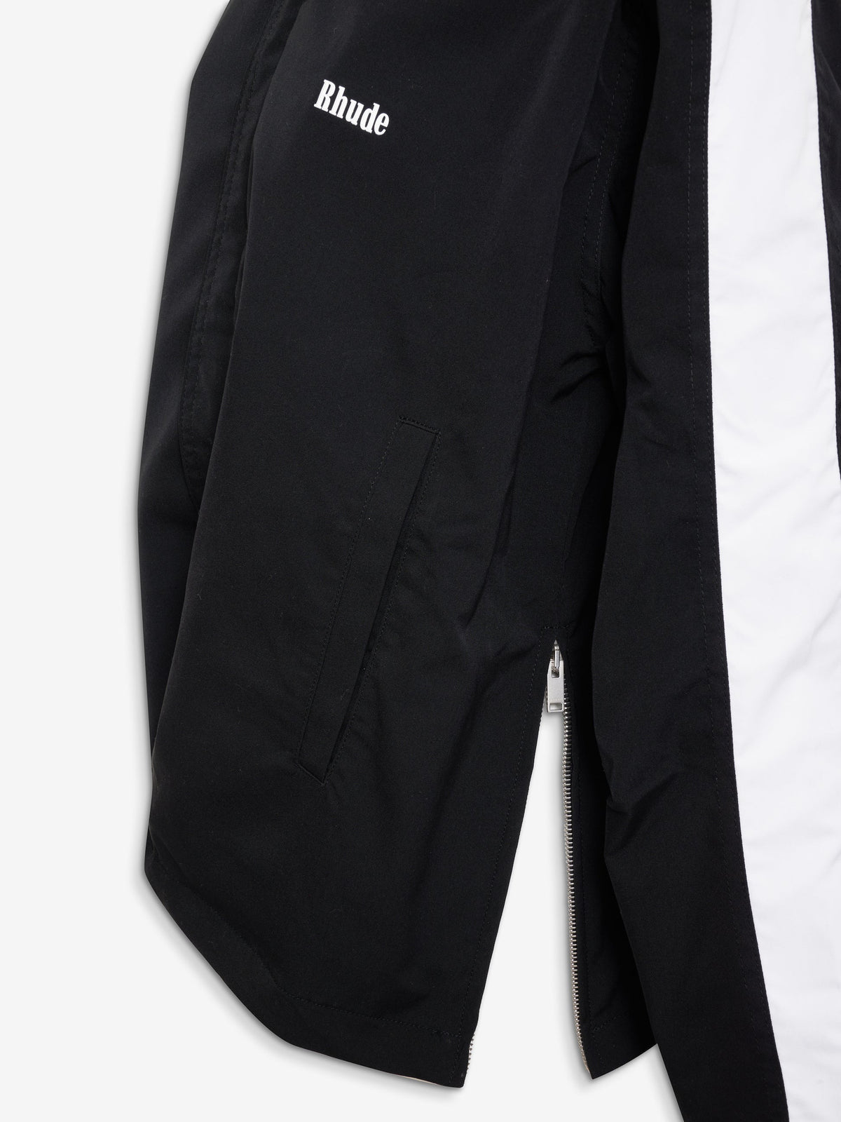 RHUDE WOMEN'S BLACK WOOL TRACKSUIT JACKET
