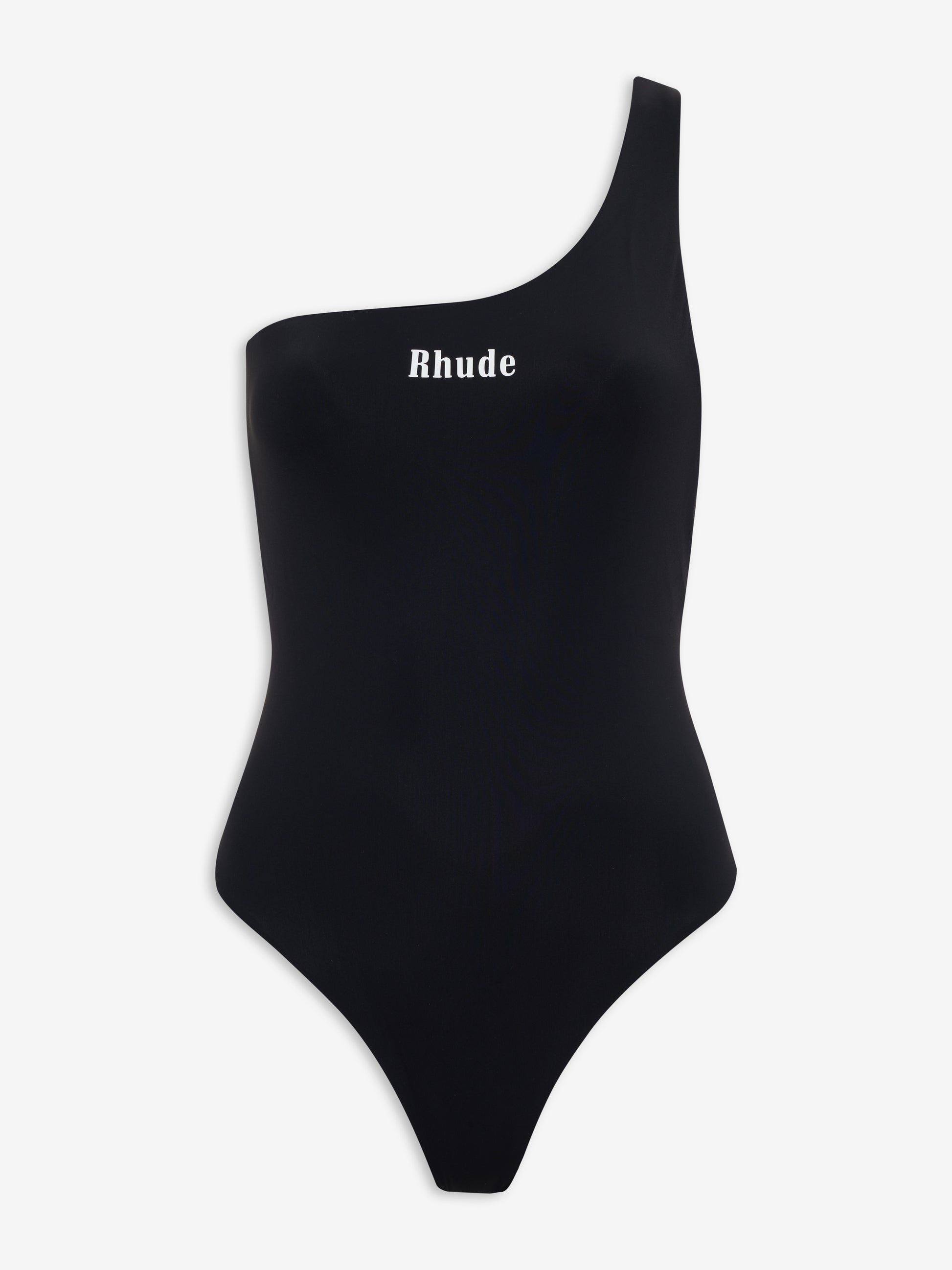 RHUDE WOMEN'S BLACK ONE-SHOULDER SWIMSUIT