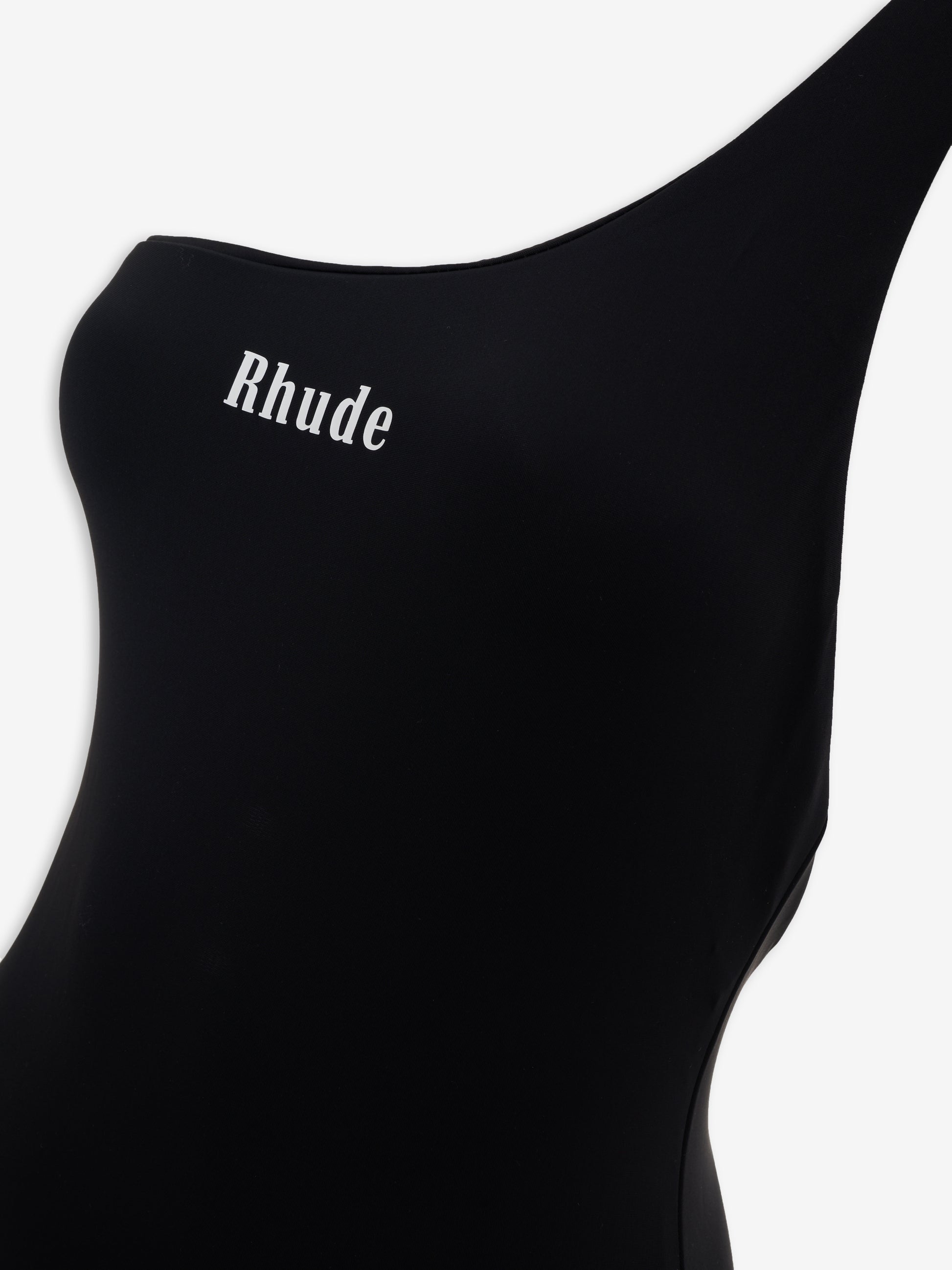 RHUDE WOMEN'S BLACK ONE-SHOULDER SWIMSUIT