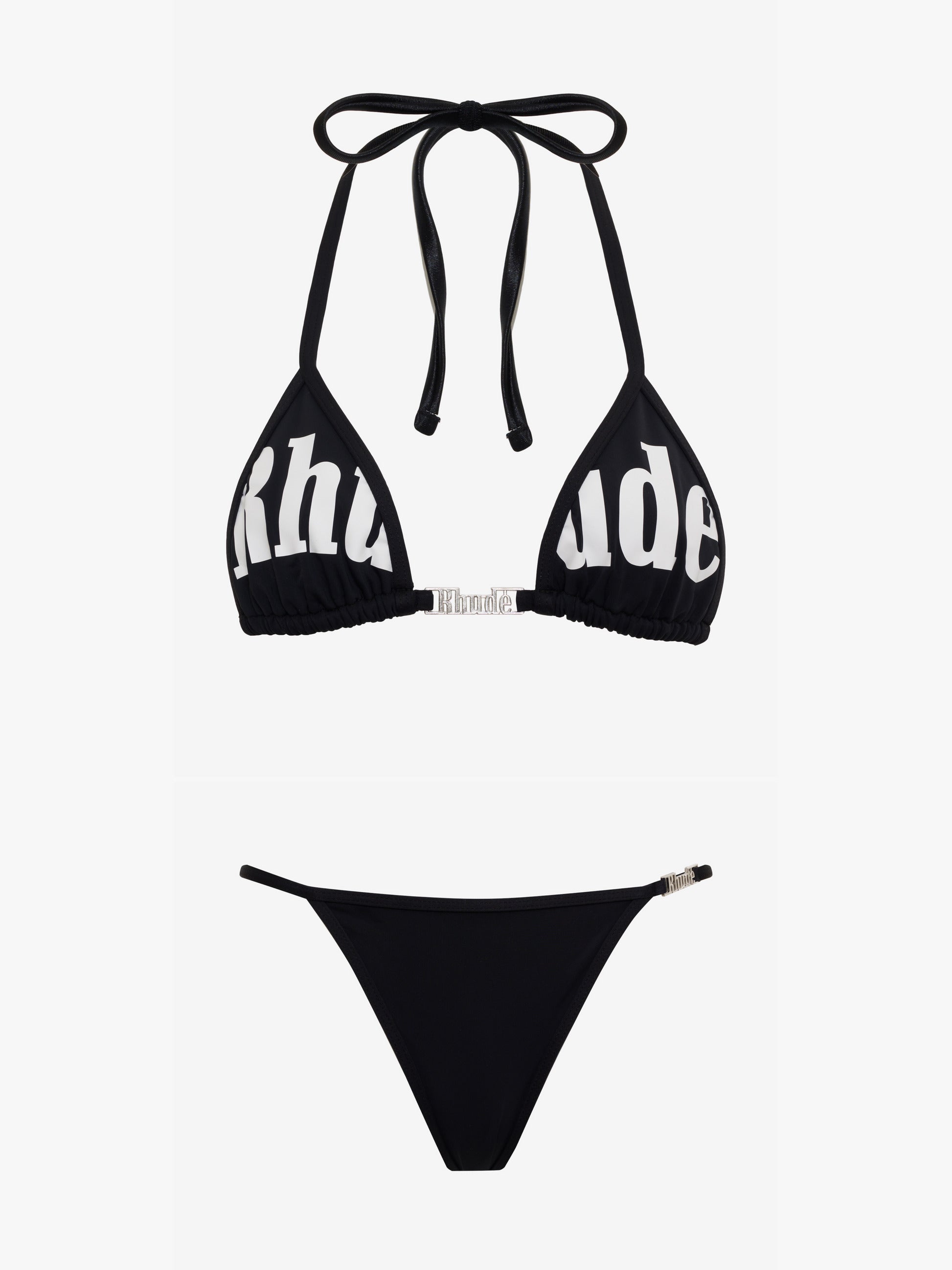 RHUDE WOMEN'S TROPEZ TWO-PIECE BI BLACK/WHITE NWT