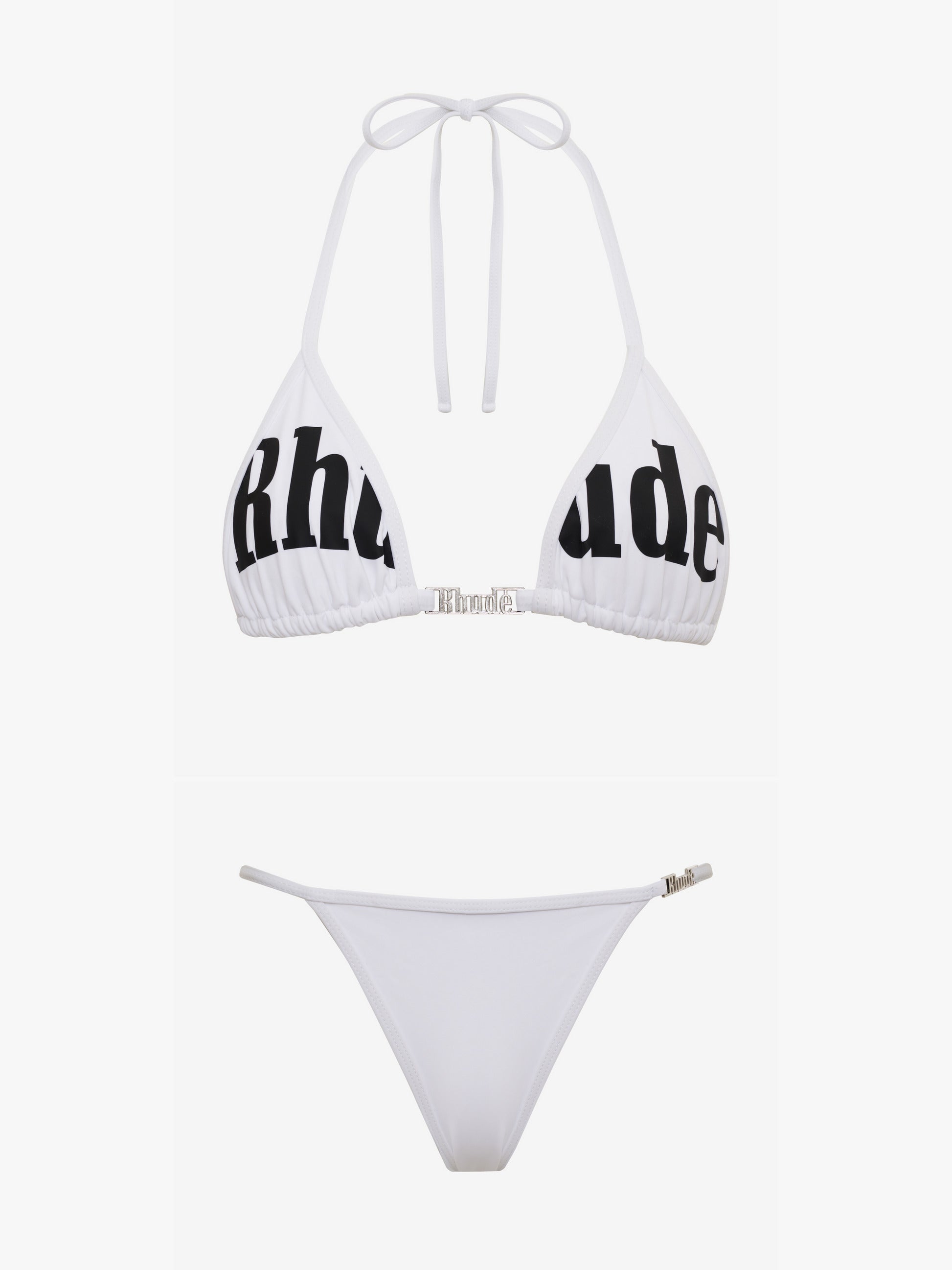 RHUDE WOMEN'S TROPEZ TWO-PIECE BI WHITE/BLACK NWT