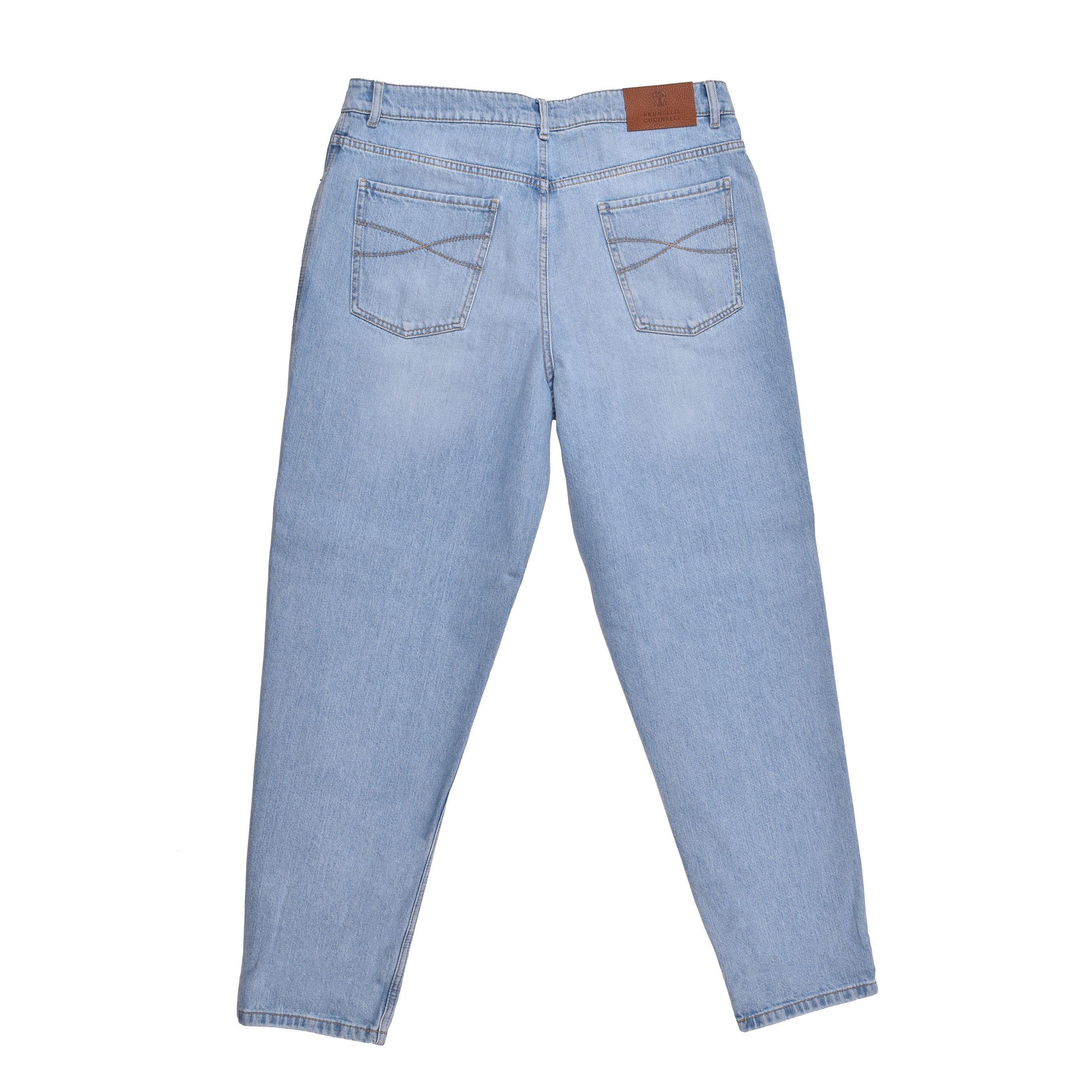 BRUNELLO CUCINELLI MEN'S LIGHT WASH DENIM JEANS