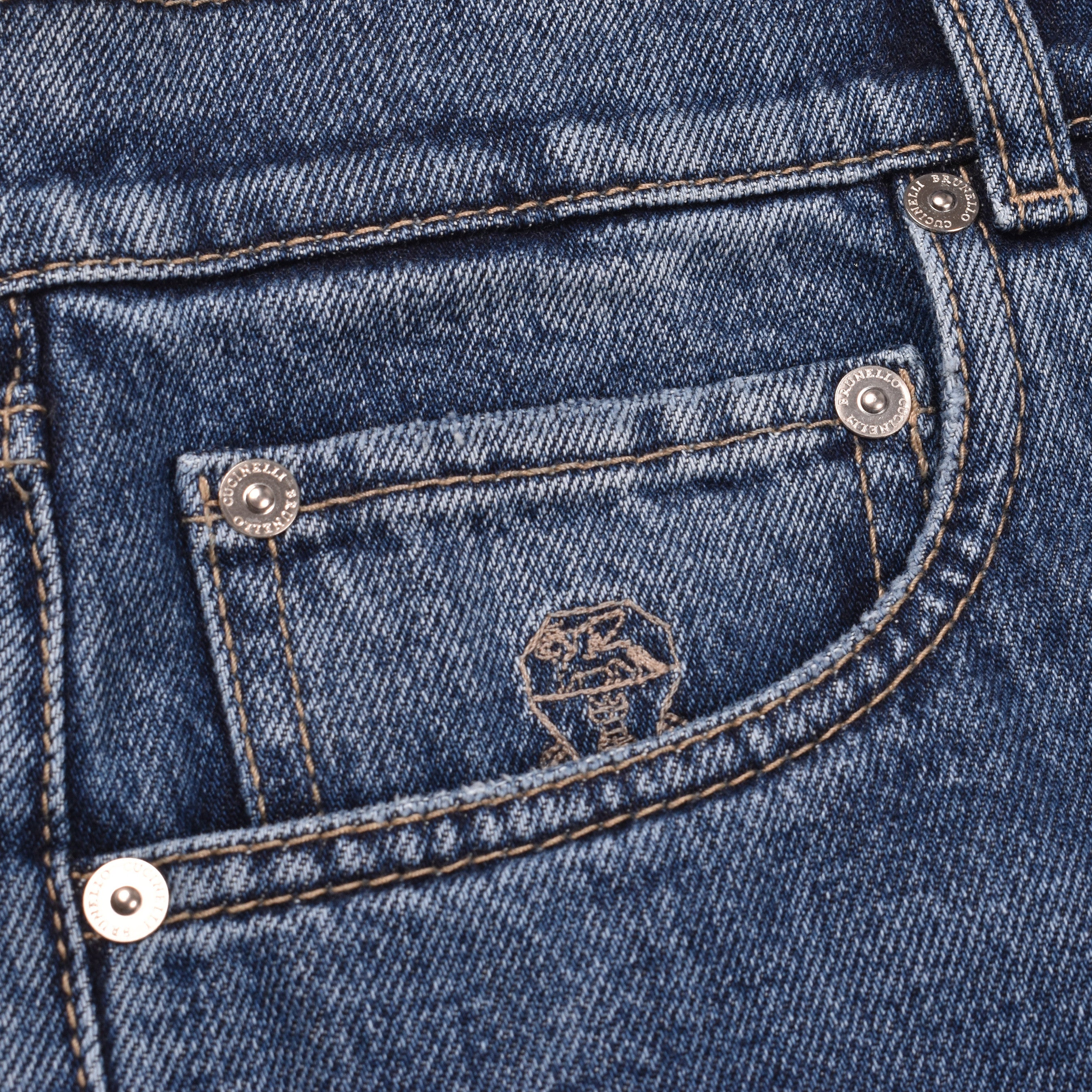 BRUNELLO CUCINELLI MEN'S ICONIC FIT FIVE POCKET DENIM STYLE JEAN PANTS NEW