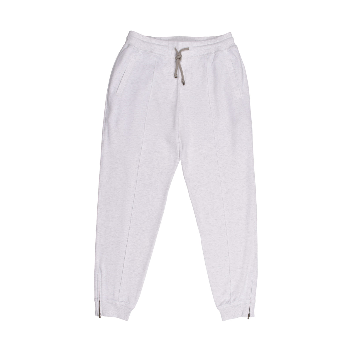 BRUNELLO CUCINELLI MEN'S LIGHT GREY JOGGER PANTS