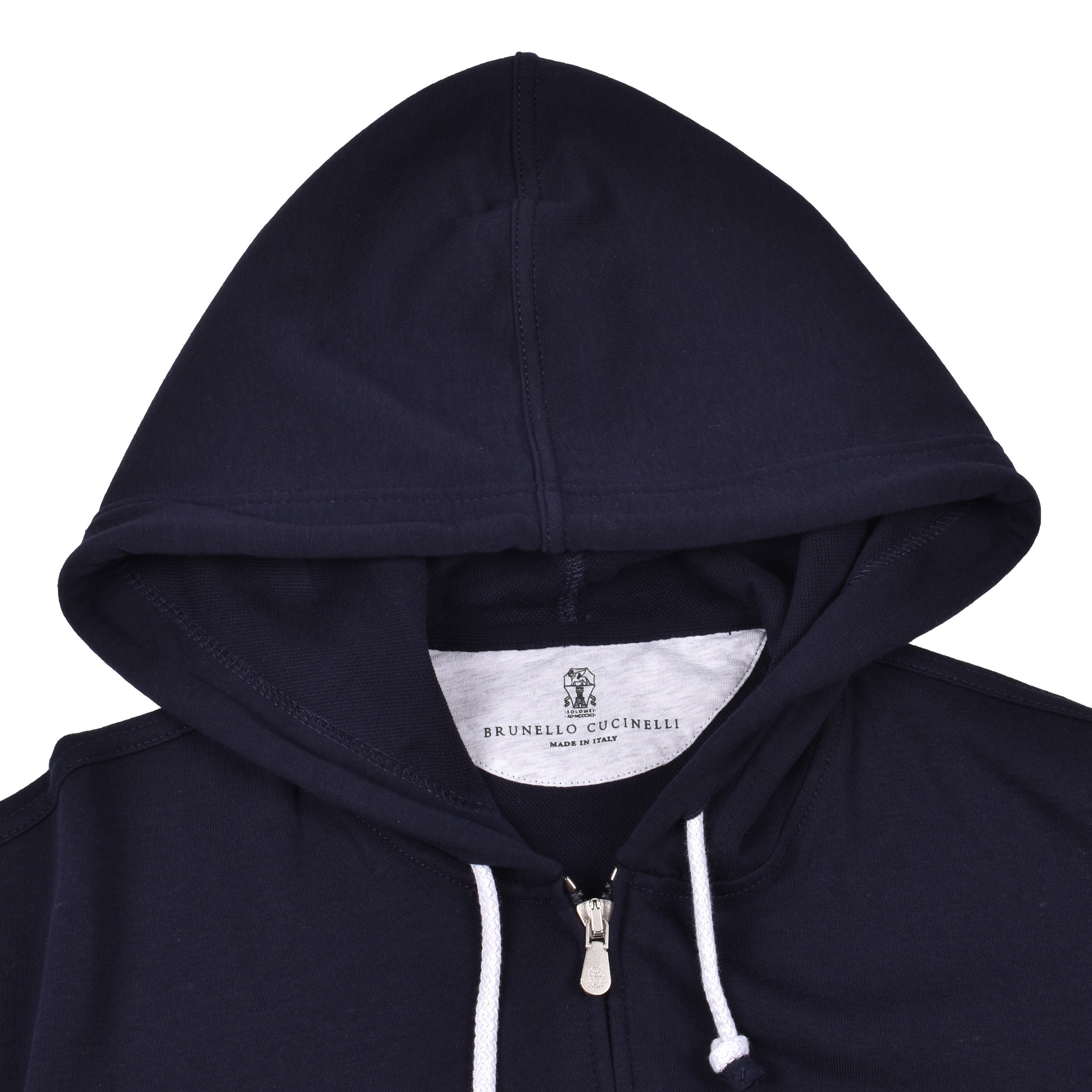 BRUNELLO CUCINELLI MEN'S DUAL COLOR COTTON DRAWSTRING SWEATSHIRT - NEW
