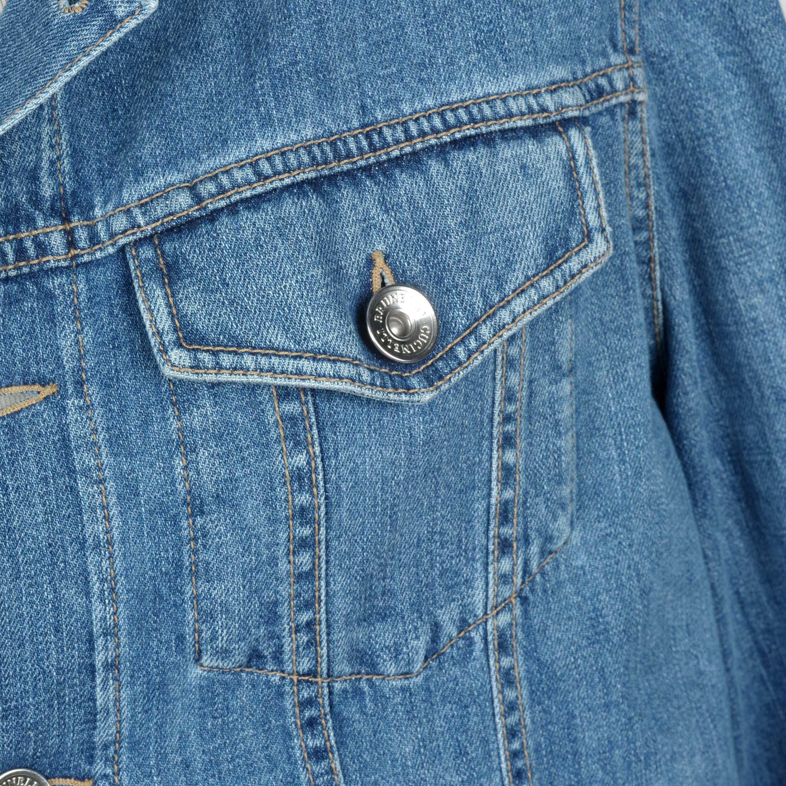 BRUNELLO CUCINELLI MEN'S LIGHT DENIM JACKET