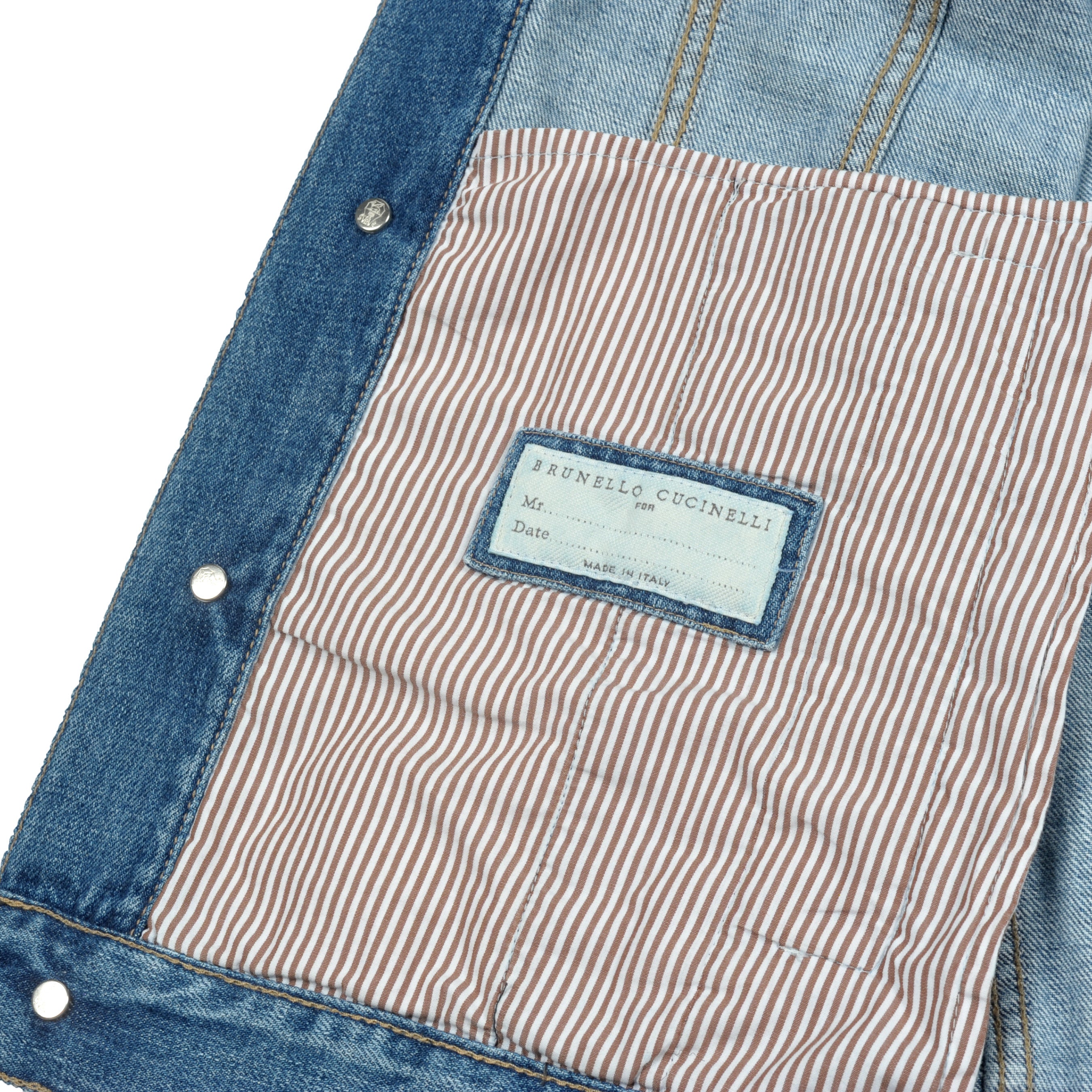 BRUNELLO CUCINELLI MEN'S LIGHT DENIM JACKET