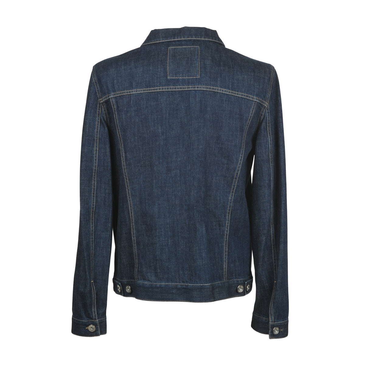 BRUNELLO CUCINELLI MEN'S DARK SOLID DENIM JACKET