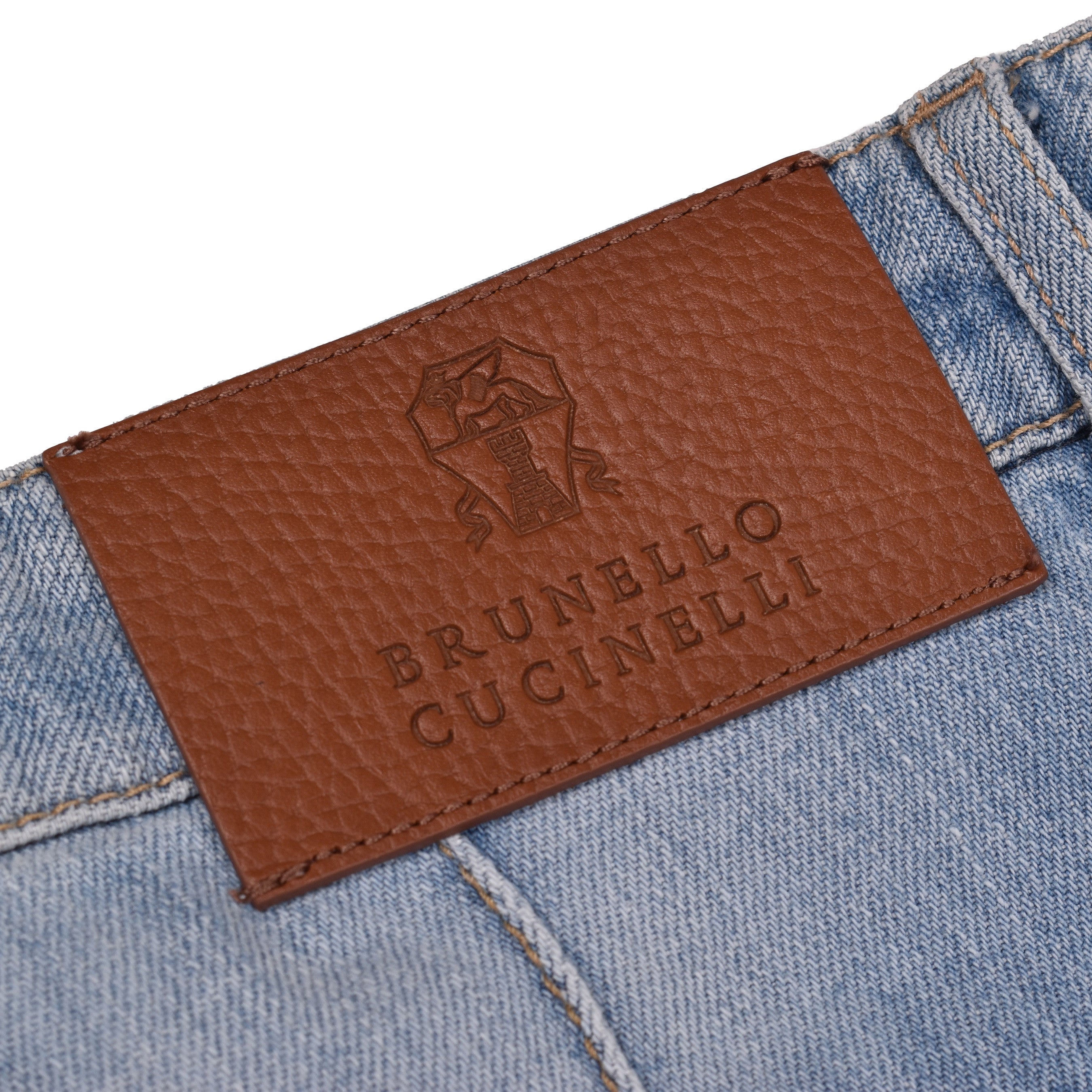 BRUNELLO CUCINELLI MEN'S 100% COTTON DISTRESSED TRADITIONAL FIT DENIM JEAN PANTS