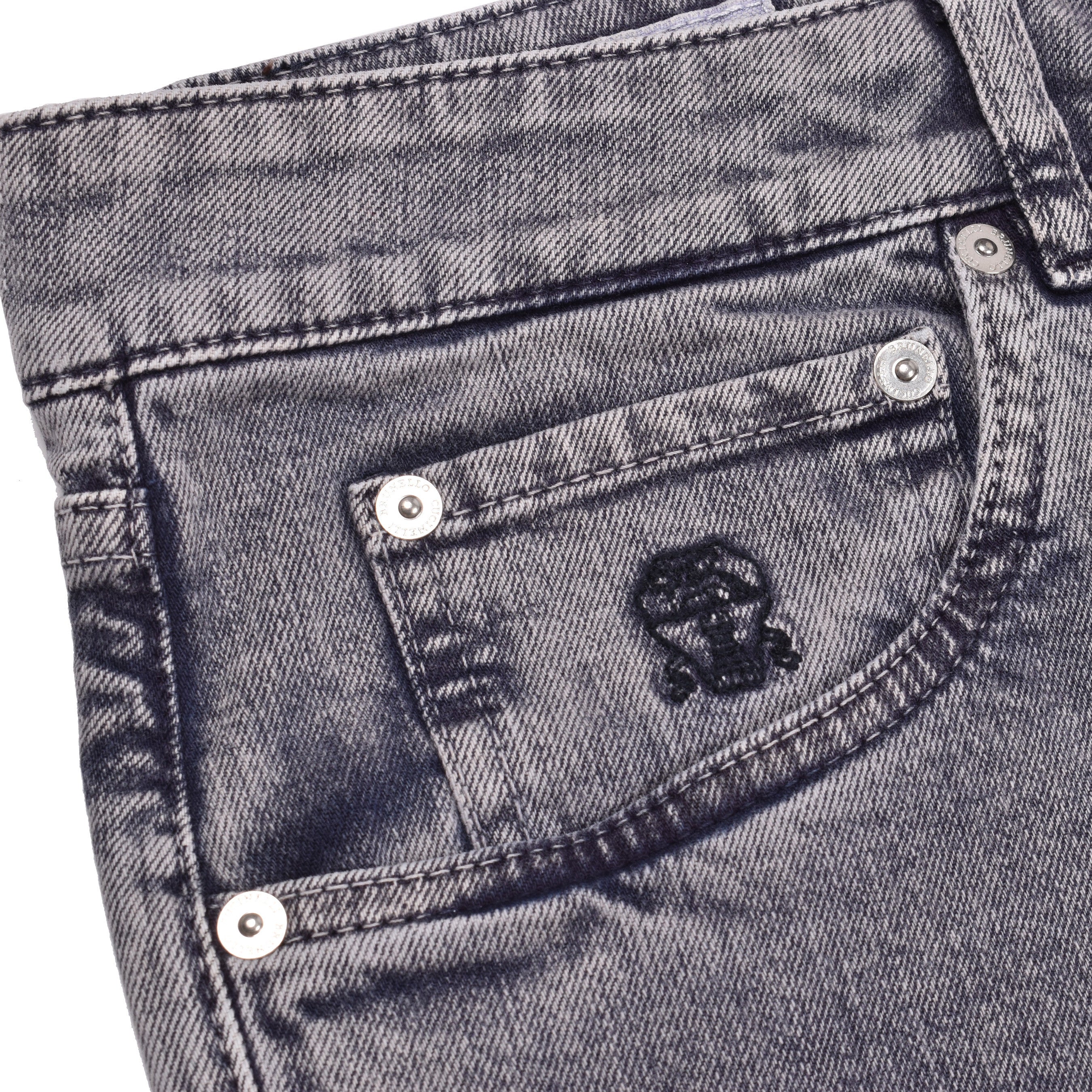 BRUNELLO CUCINELLI MEN'S COTTON FIVE POCKET JEAN STYLE DENIM PANTS