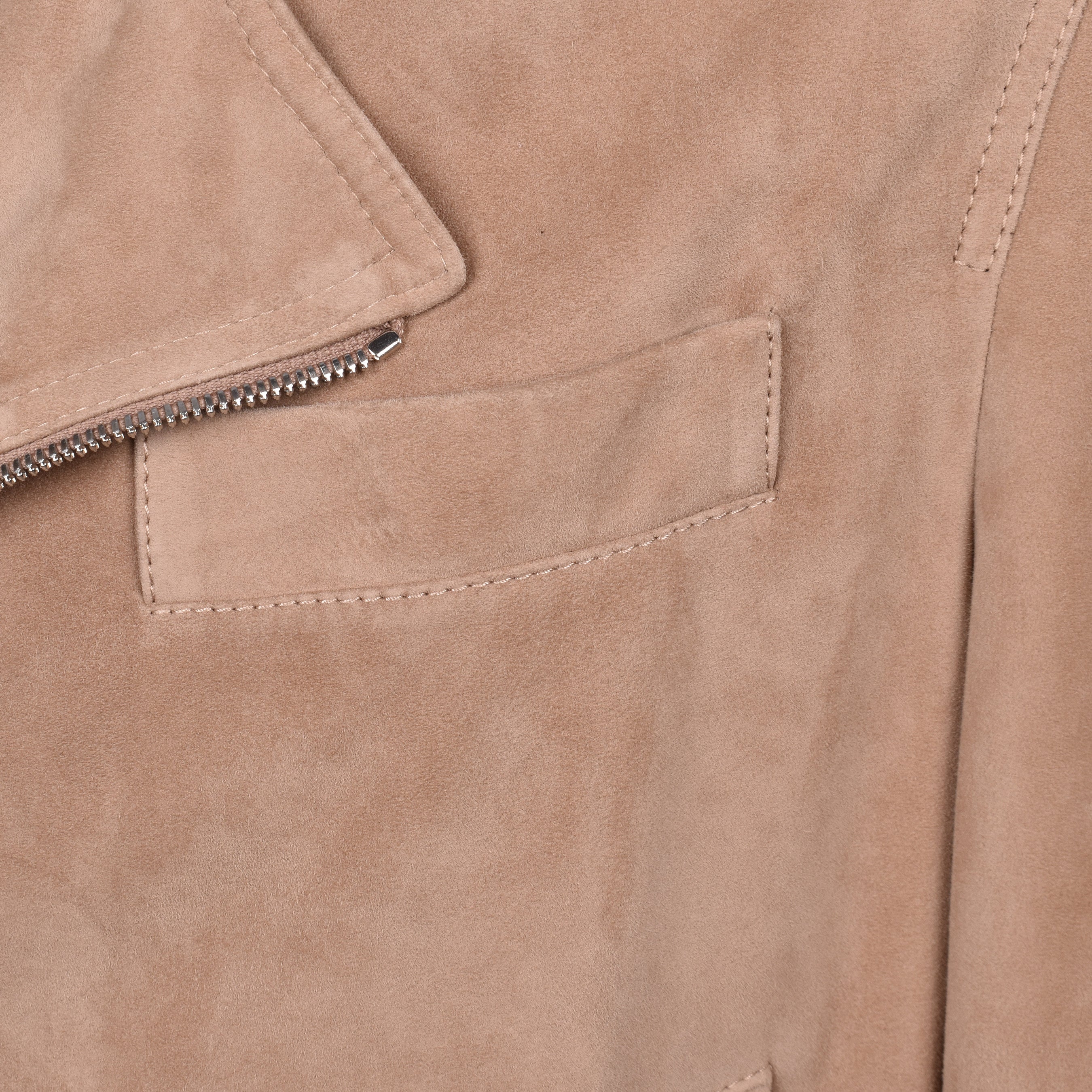 BRUNELLO CUCINELLI MEN'S TOBACCO SUEDE BIKER JACKET