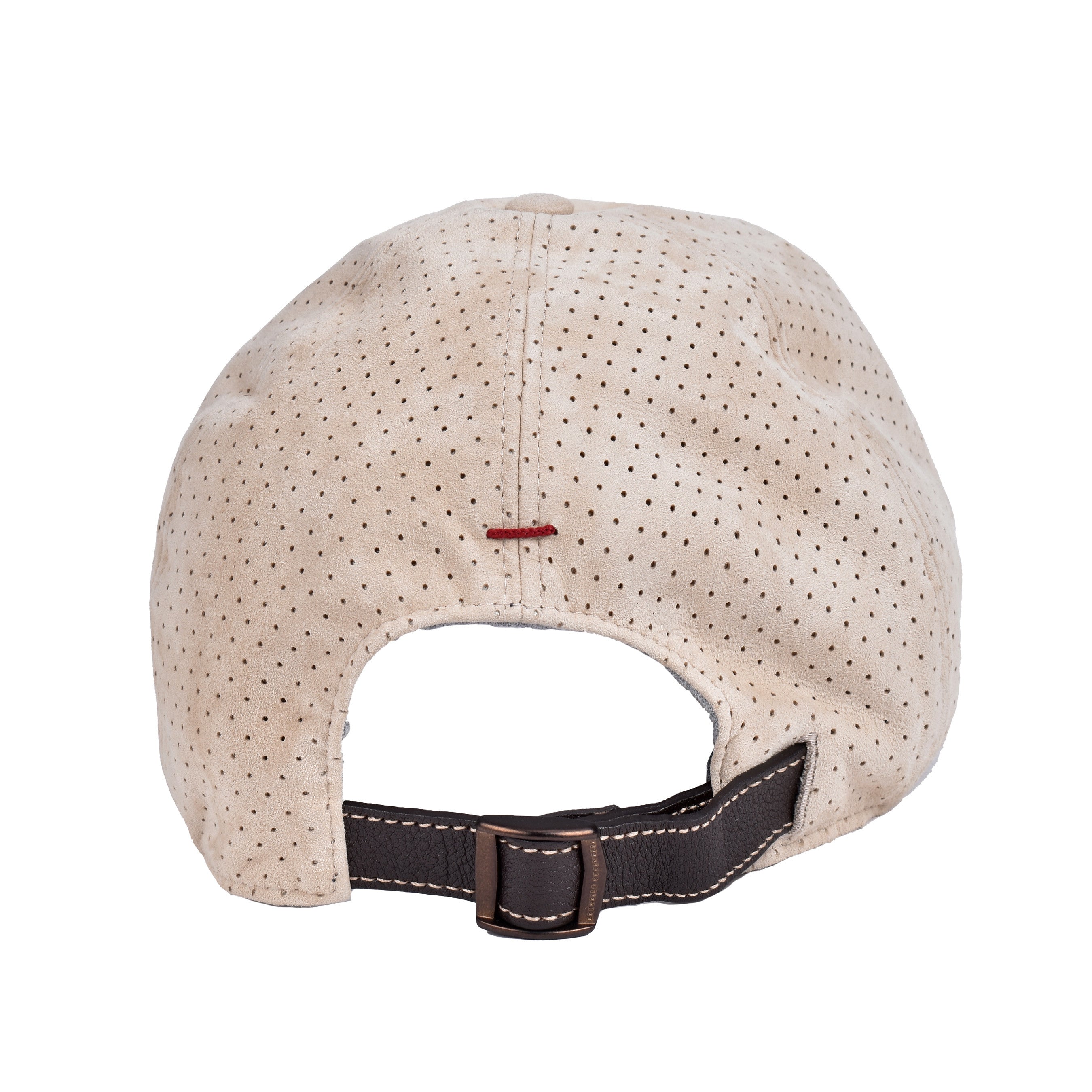 BRUNELLO CUCINELLI MEN'S 100% LEATHER SUEDE LOG BASEBALL HAT /CAP