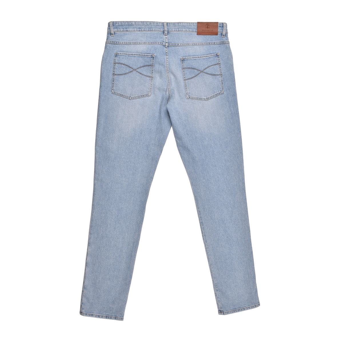 BRUNELLO CUCINELLI MEN'S LIGHT BLUE SKINNY TROUSERS