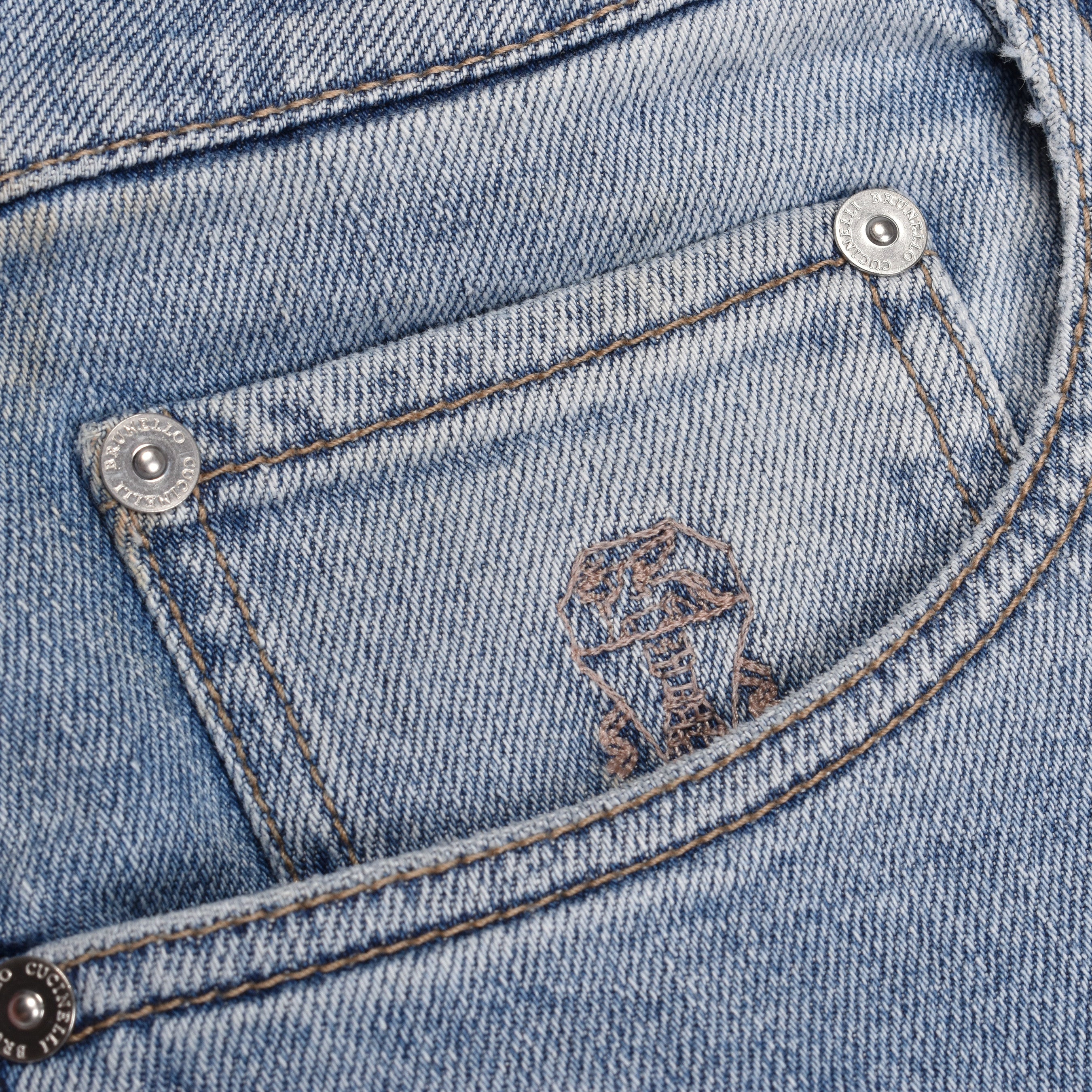 BRUNELLO CUCINELLI MEN'S LIGHT BLUE CASUAL JEANS