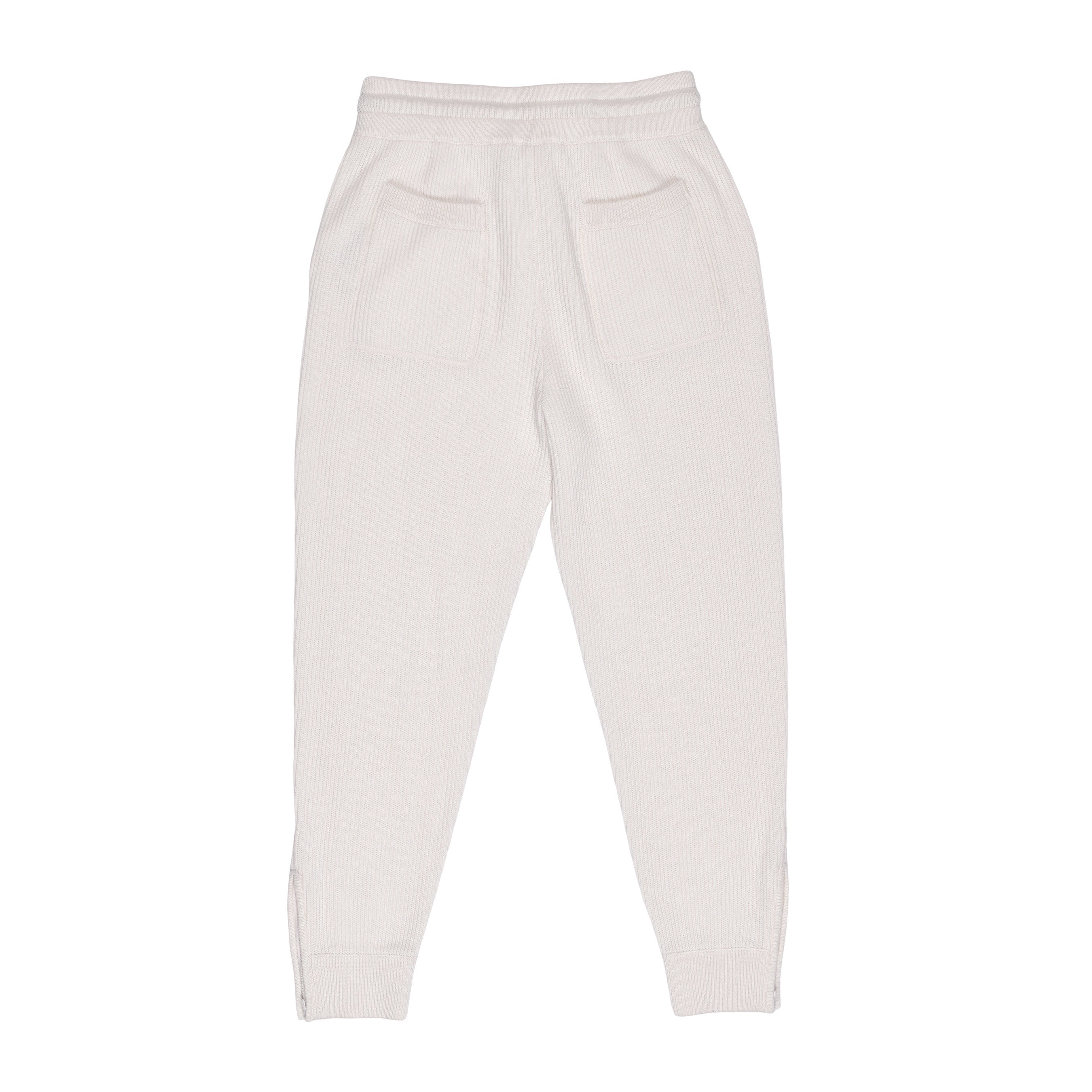 BRUNELLO CUCINELLI MEN'S CREAM RIBBED DRAWSTRING TROUSERS