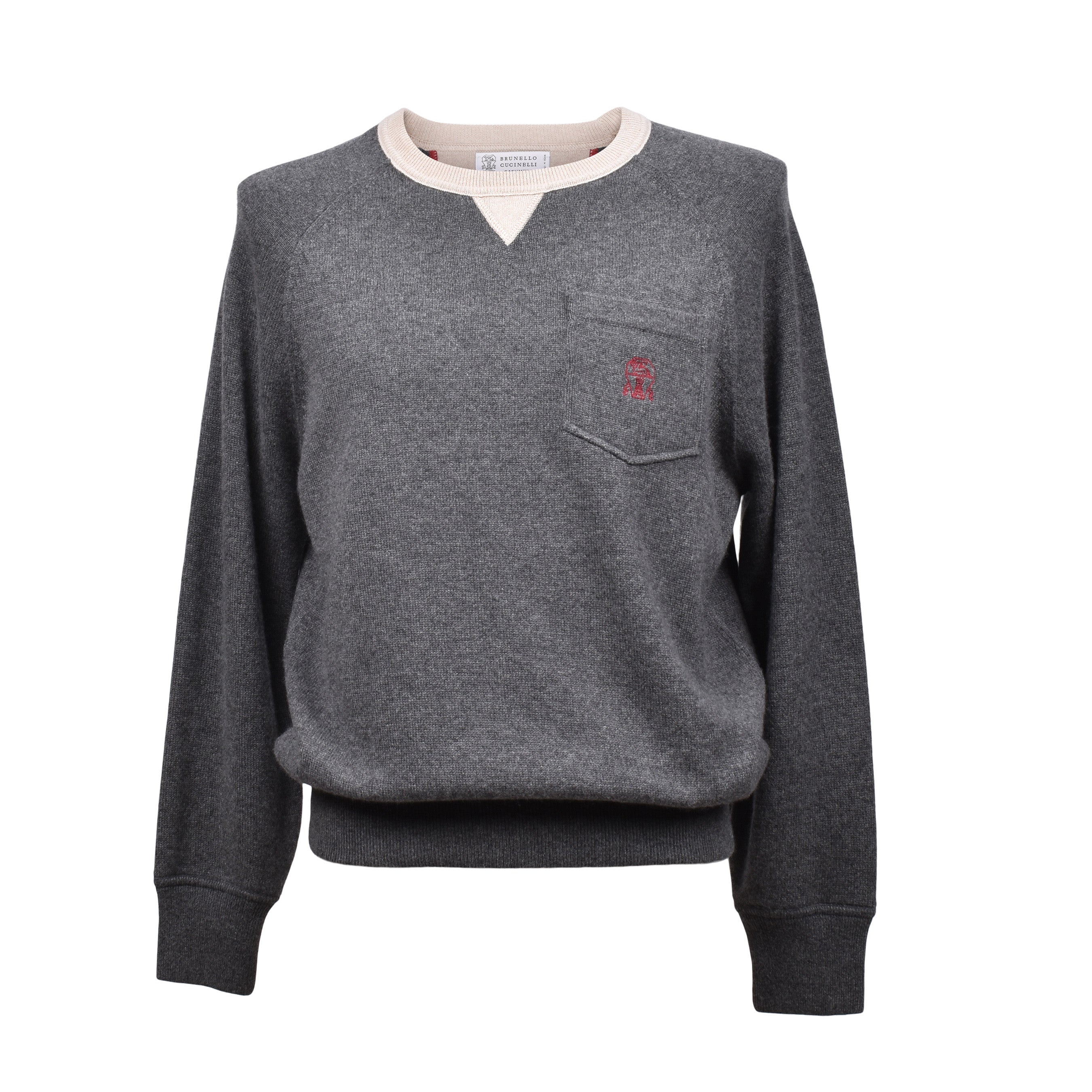 BRUNELLO CUCINELLI MEN'S ATHLETIC GYM TOM STYLE 100% CASHMERE SWEATER / PULLOVER