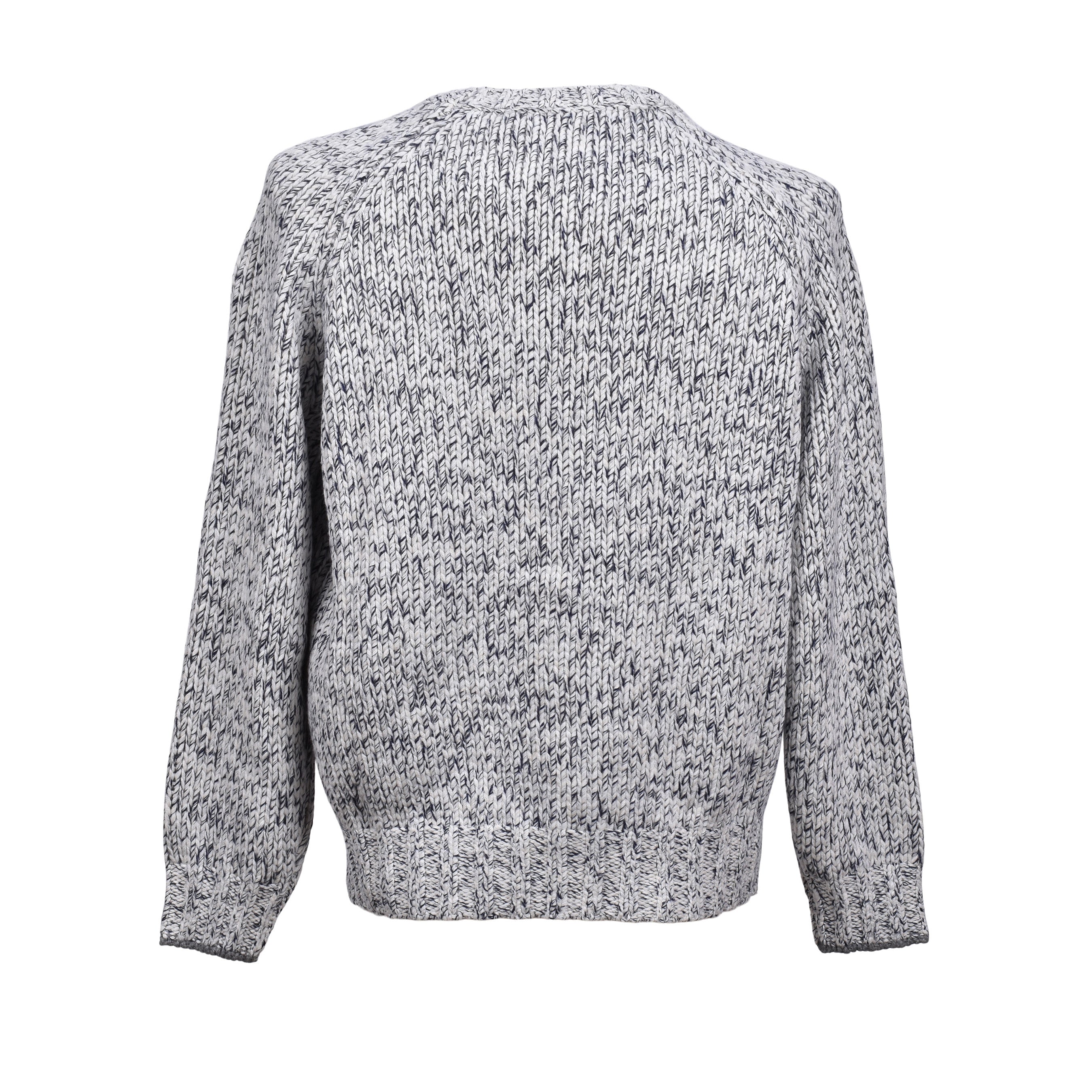 BRUNELLO CUCINELLI MEN'S GRAY CASHMERE KNIT CREW NECK SWEATER