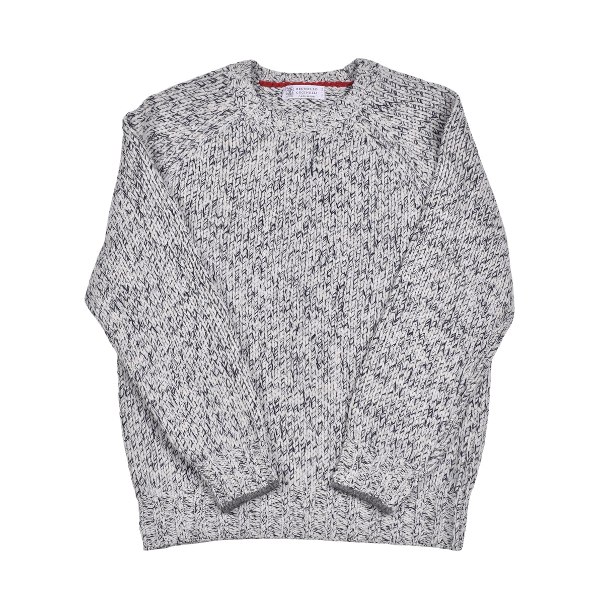 BRUNELLO CUCINELLI MEN'S GRAY WOOL SILK SWEATER
