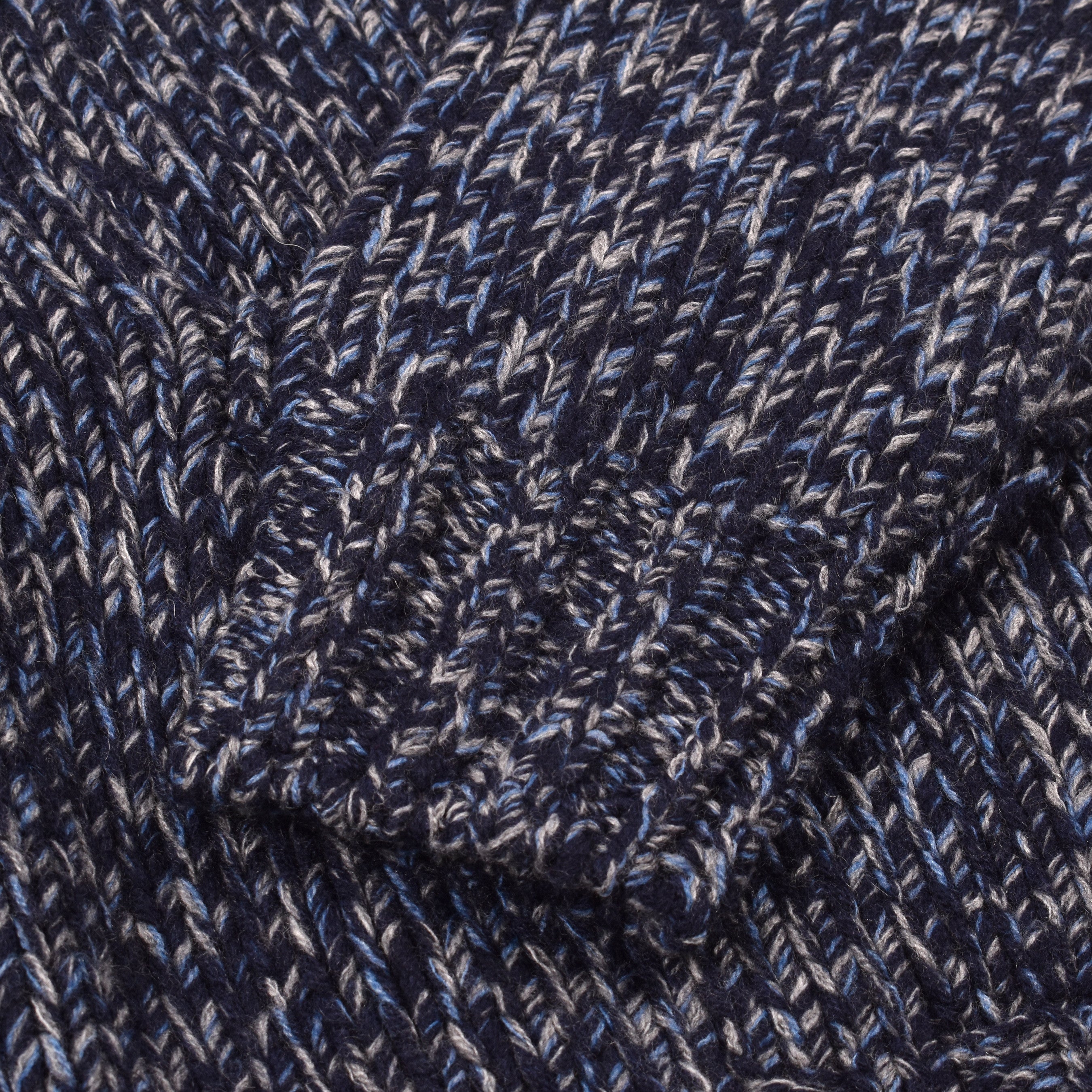 BRUNELLO CUCINELLI MEN'S BLUE CASHMERE BLEND KNIT CARDIGAN