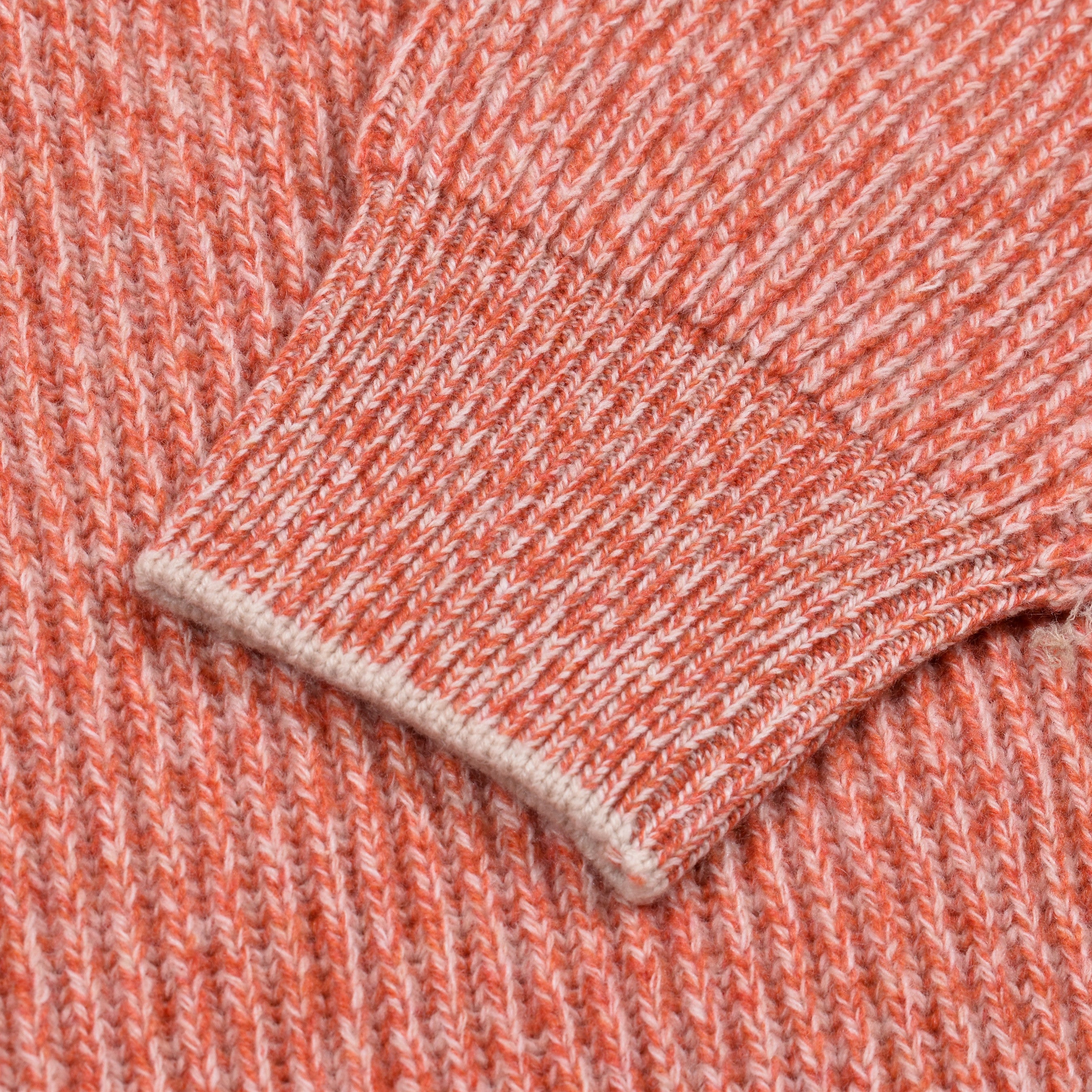BRUNELLO CUCINELLI MEN'S ORANGE CASHMERE WOOL KNIT SWEATER